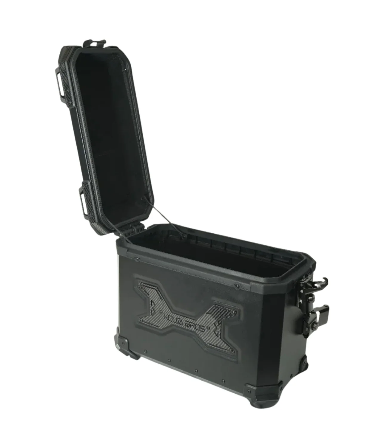 Kolga Bros Carbon Moto Alluminium Panniers 76L - Black - Image 6