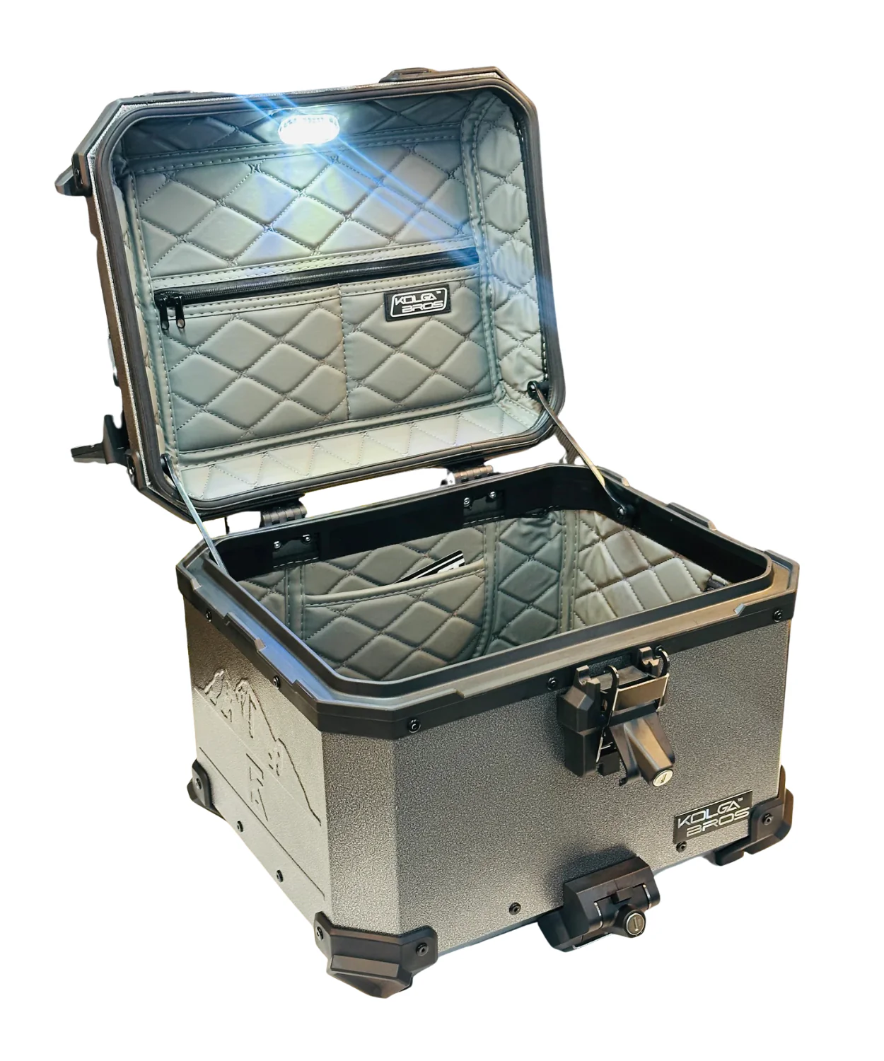 Kolga Bros Beast Moto Trunk Aluminium Alloy Top Box - Silver - KBMT-04 - Image 7