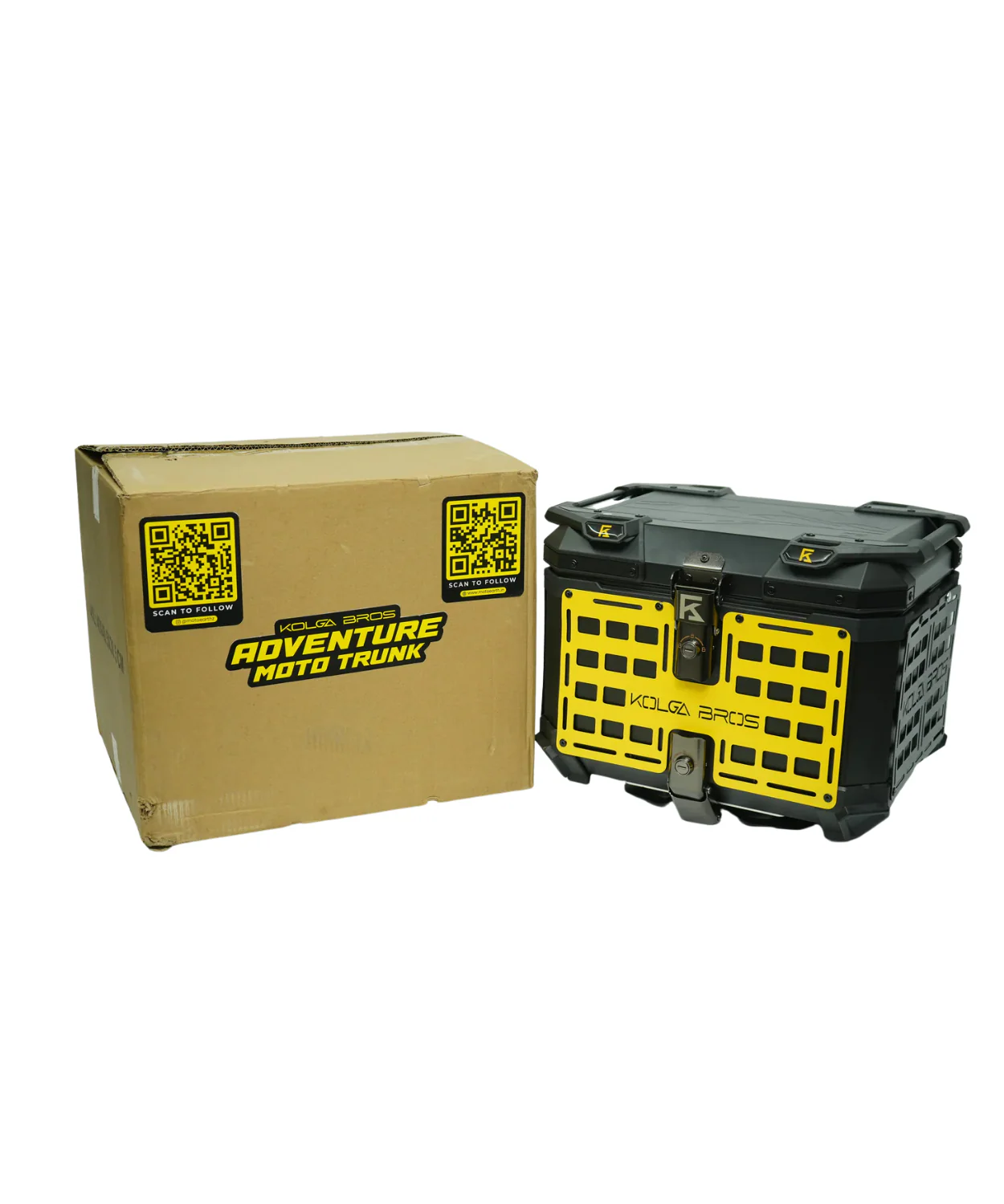 Kolga Bros Adventure Moto Trunk Aluminium Alloy Top Box - Black - KBTM-01 - Image 9
