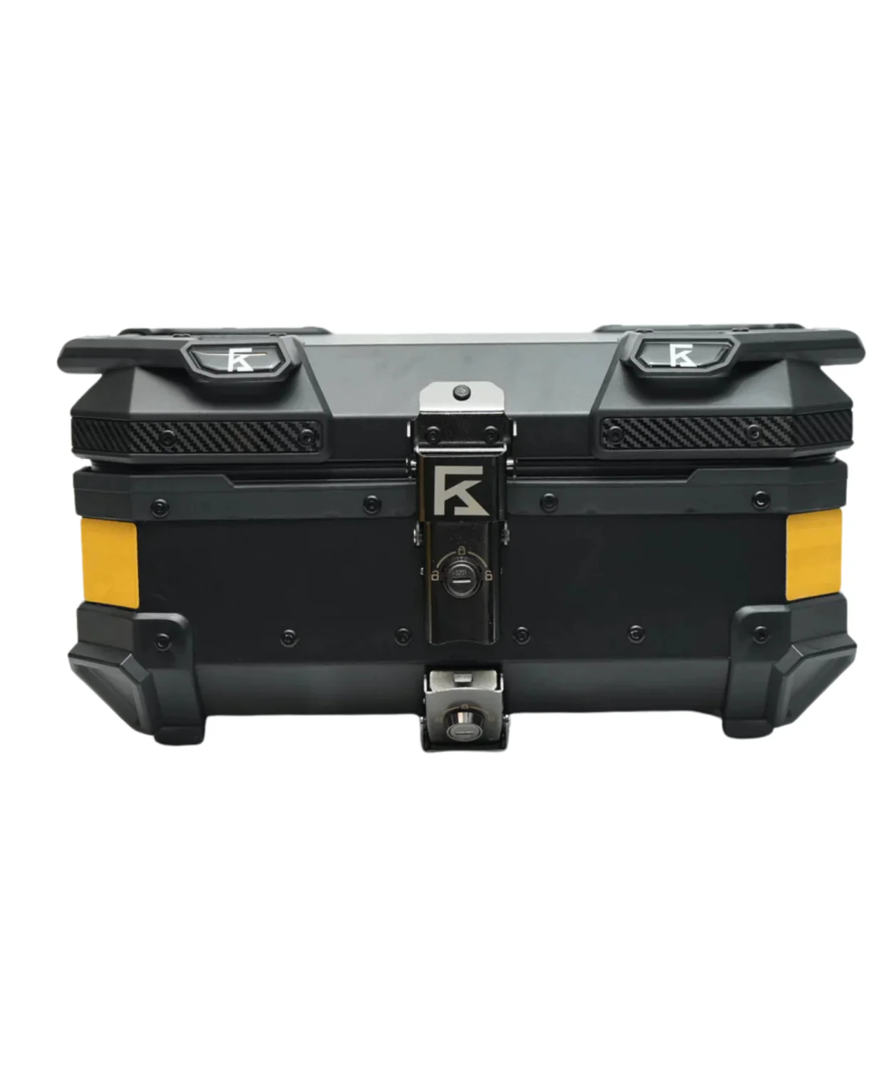 Kolga Bros Aluminium Alloy Carbon Moto Trunk 28L Top Box - Black Yellow - KBMT-05-28