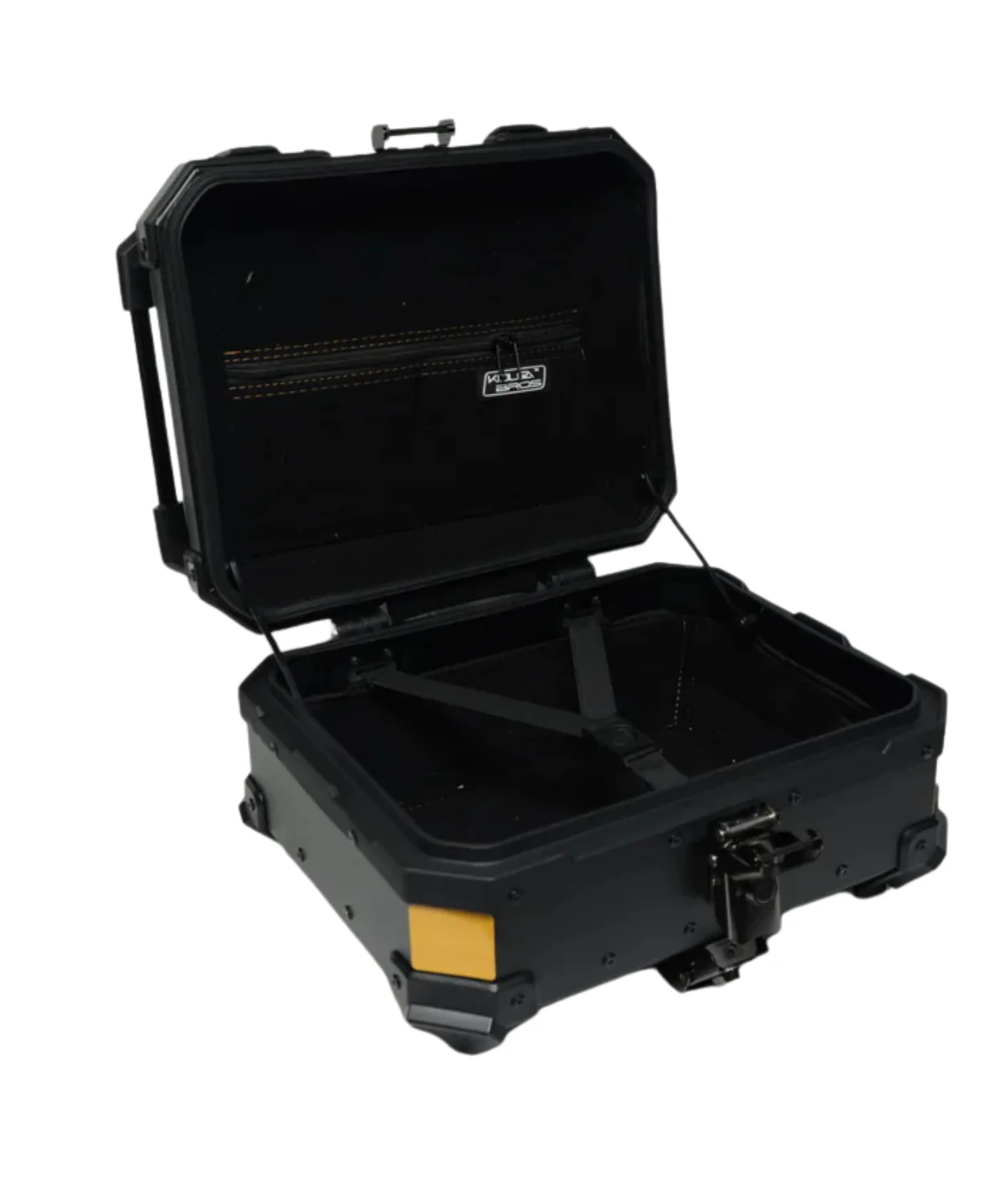 Kolga Bros Aluminium Alloy Carbon Moto Trunk 28L Top Box - Black Yellow - KBMT-05-28 - Image 4