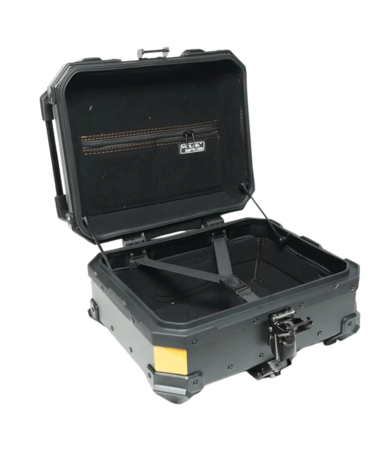 Kolga Bros Aluminium Alloy Carbon Moto Trunk 28L Top Box - Black Yellow - KBMT-05-28 - Image 5