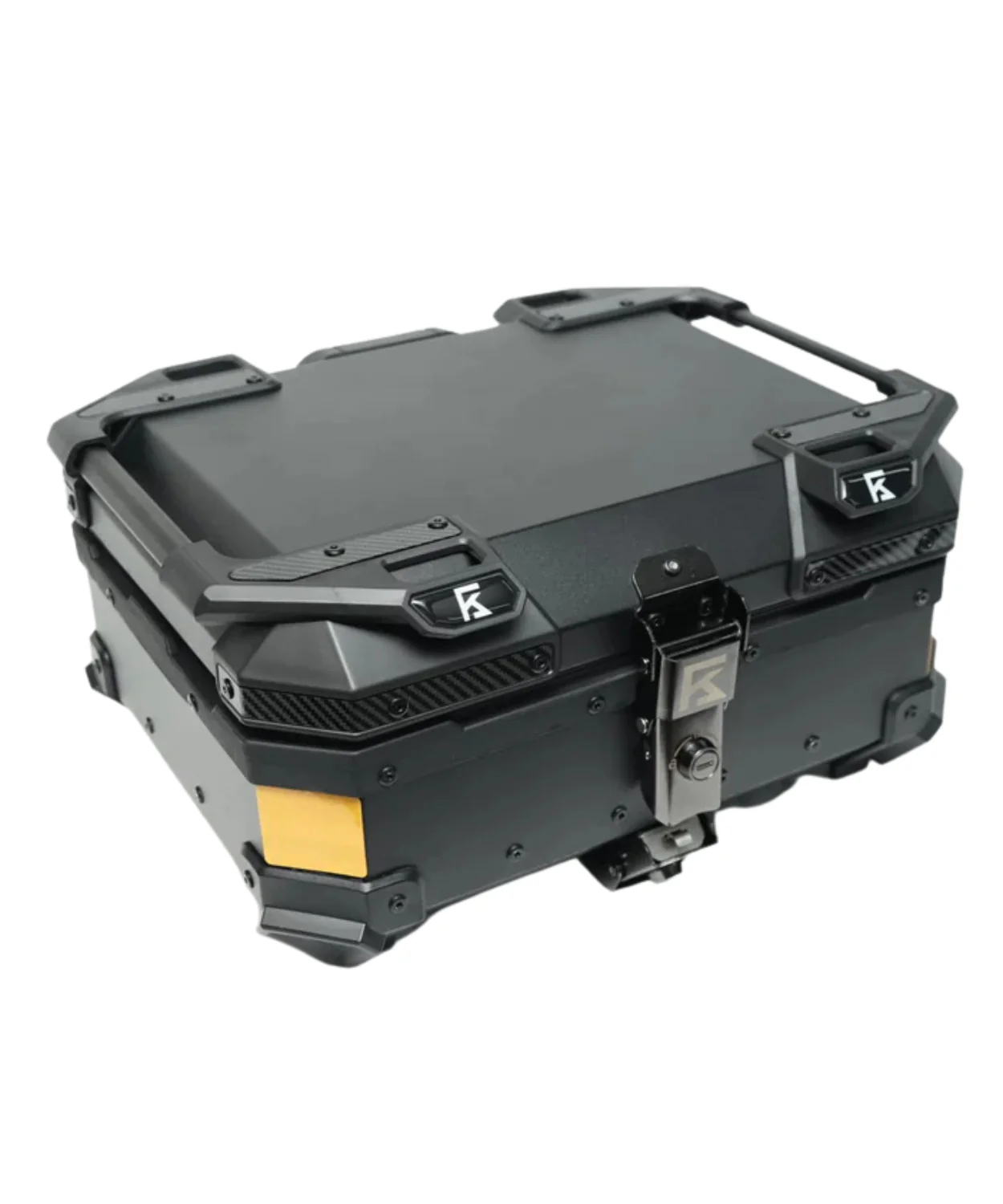 Kolga Bros Aluminium Alloy Carbon Moto Trunk 28L Top Box - Black Yellow - KBMT-05-28 - Image 6