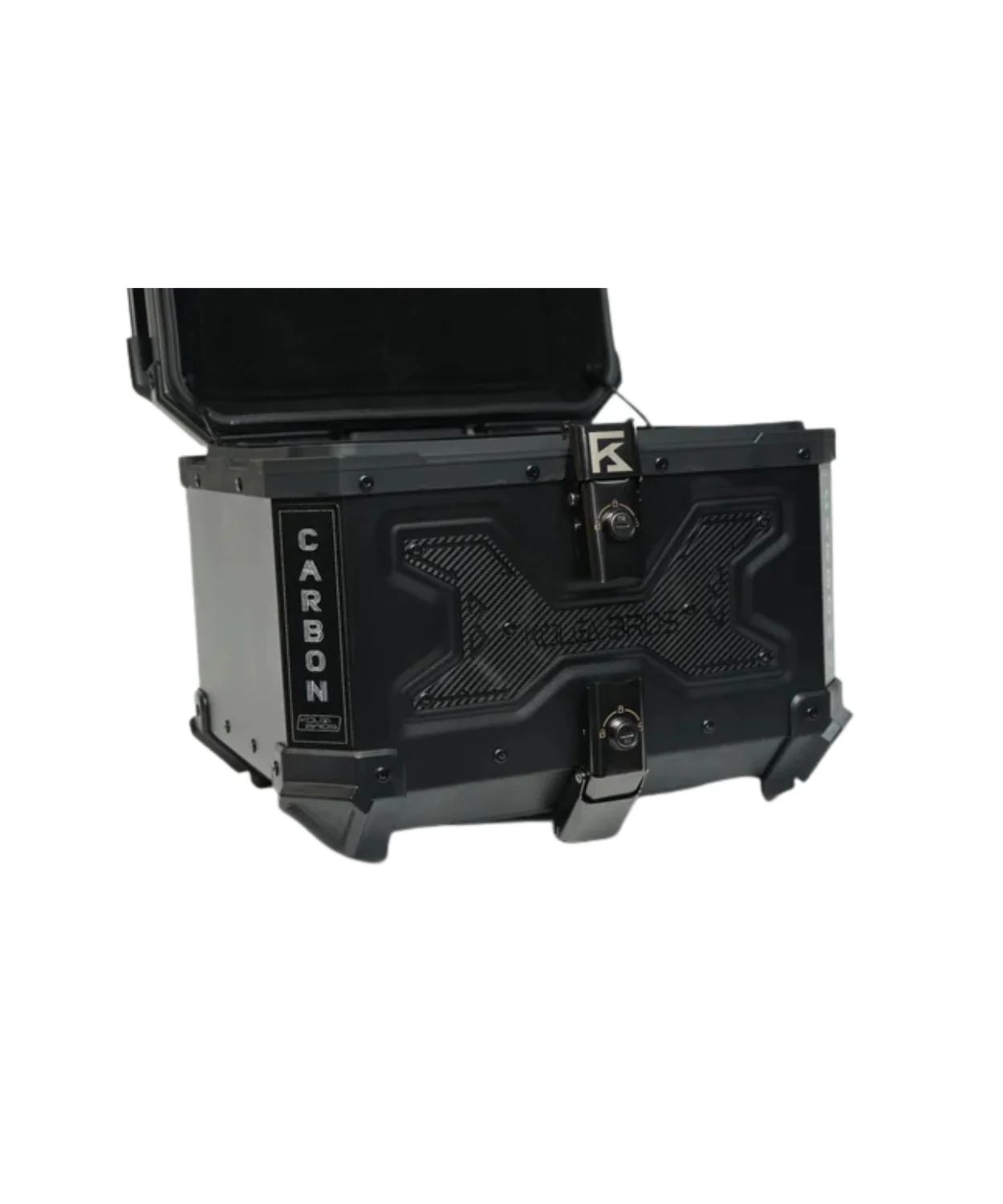 Kolga Bros Aluminium Alloy Carbon Moto Trunk 45L Top Box - Black - KBMT-05-45 - Image 7
