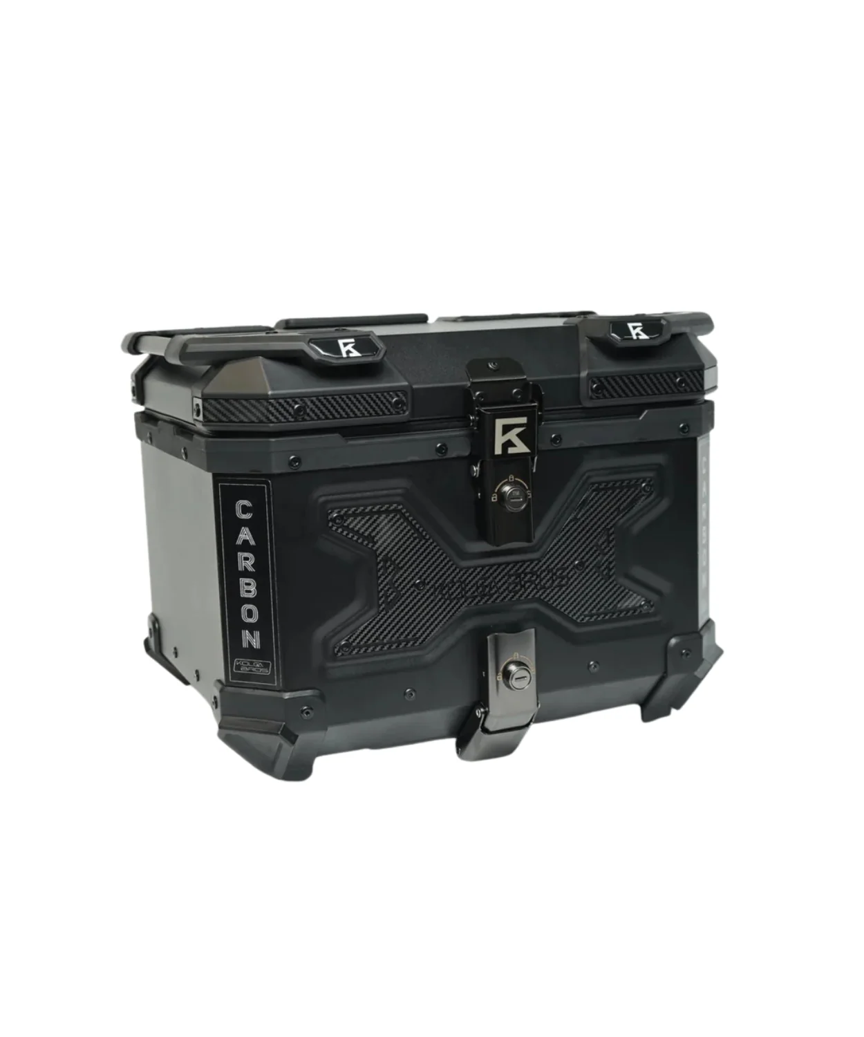 Kolga Bros Aluminium Alloy Carbon Moto Trunk 55L Top Box - Black - KBMT-05-55 - Image 2