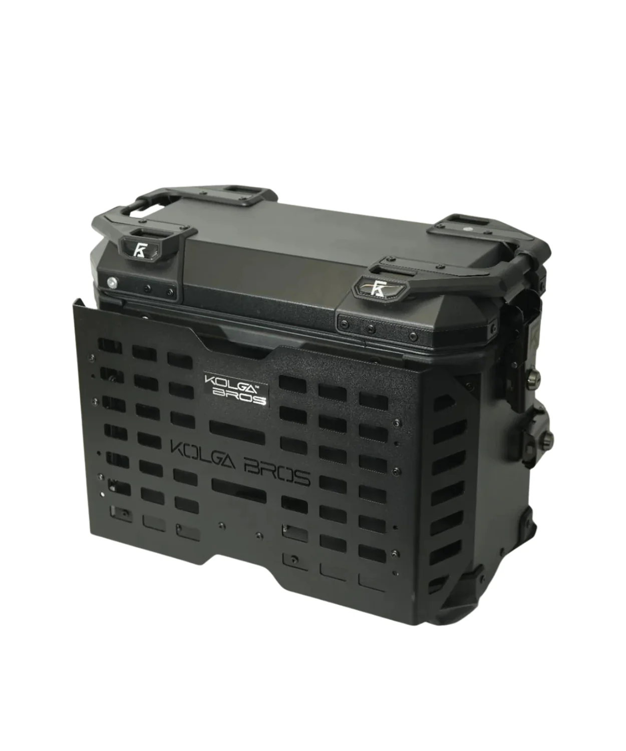 Kolga Bros Camper 38L Moto Alluminium Panniers - Black - Image 3