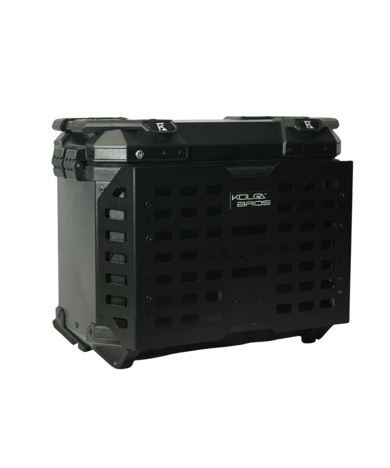 Kolga Bros Camper 38L Moto Alluminium Panniers - Black - Image 8