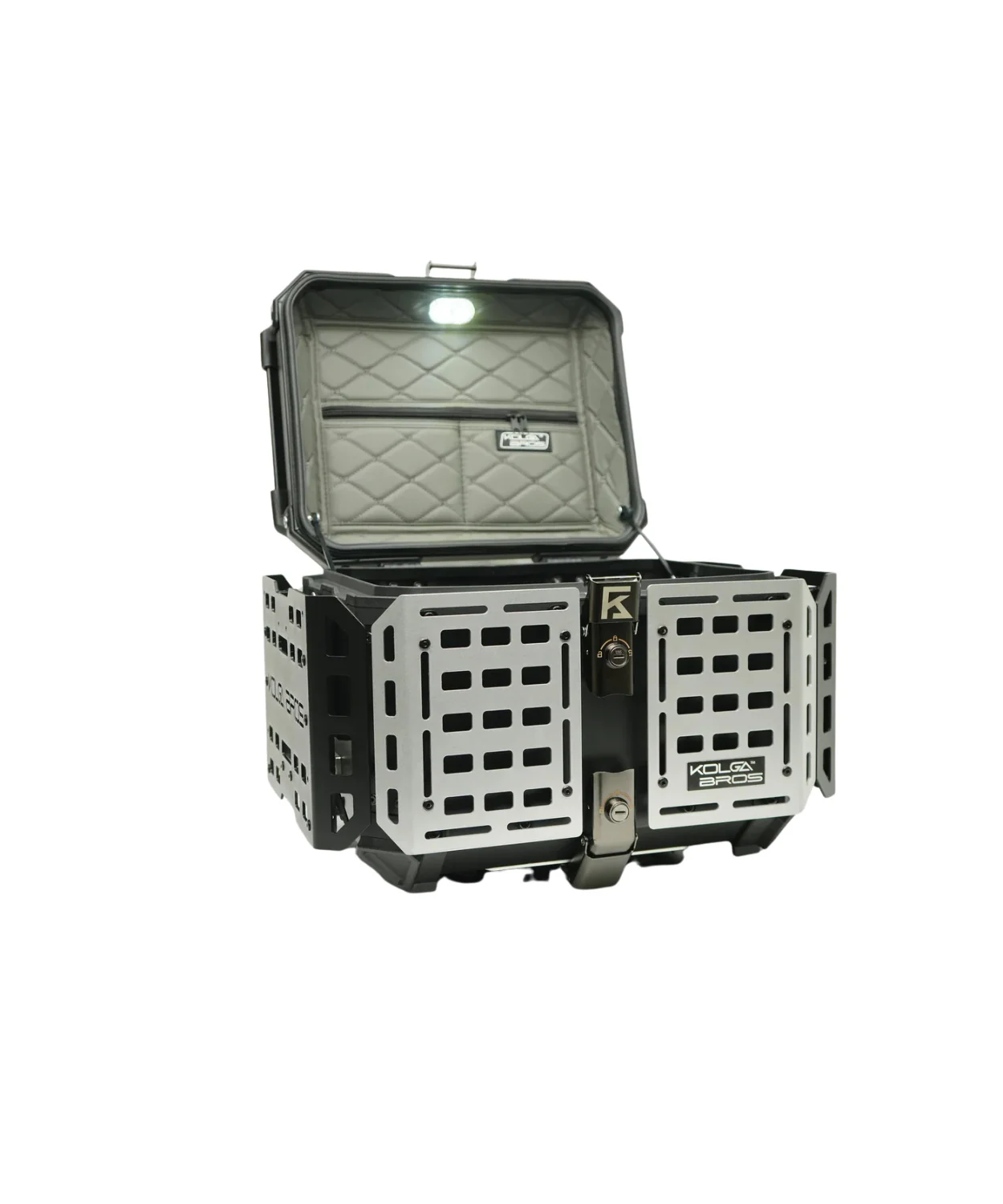 Kolga Bros Camper Moto Trunk Aluminium Alloy Top Box - Black - KBMT-02 - Image 7