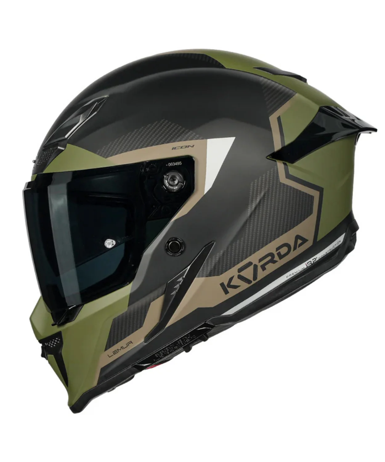 Korda Icon Lemur Helmet - Matt Military Green