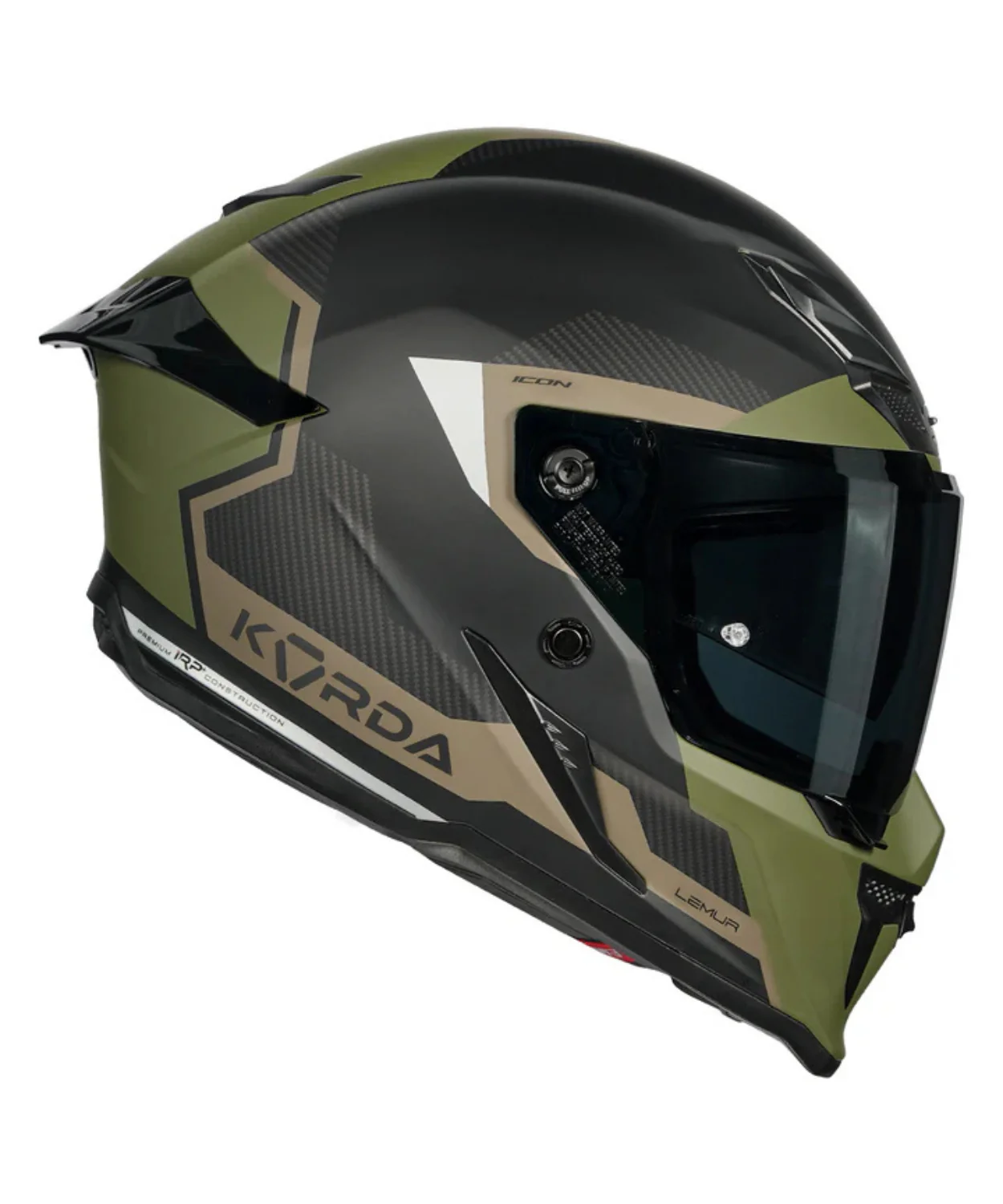Korda Icon Lemur Helmet - Matt Military Green - Image 5
