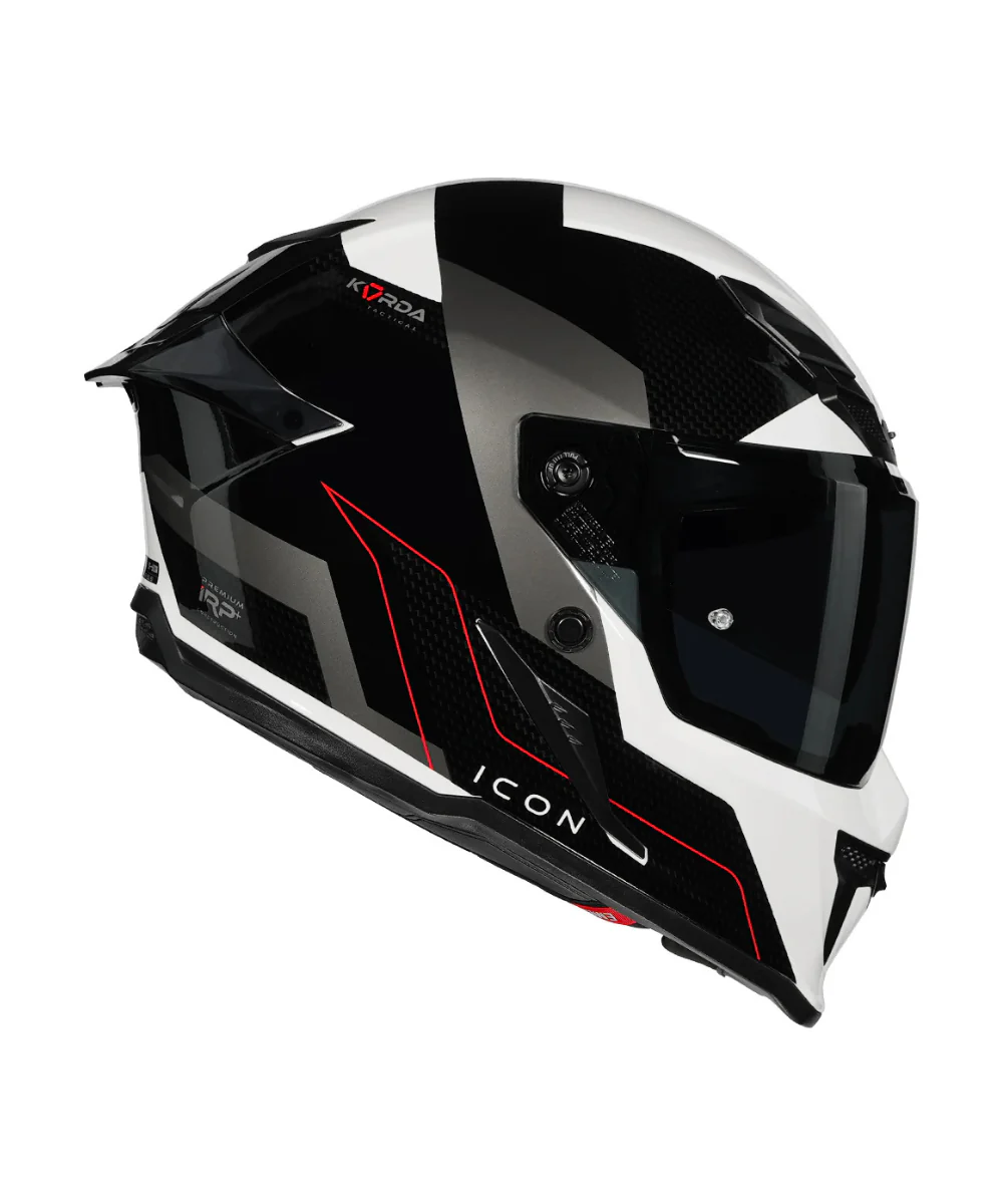 Korda Icon NYX Helmet - Gloss Black White - Image 4