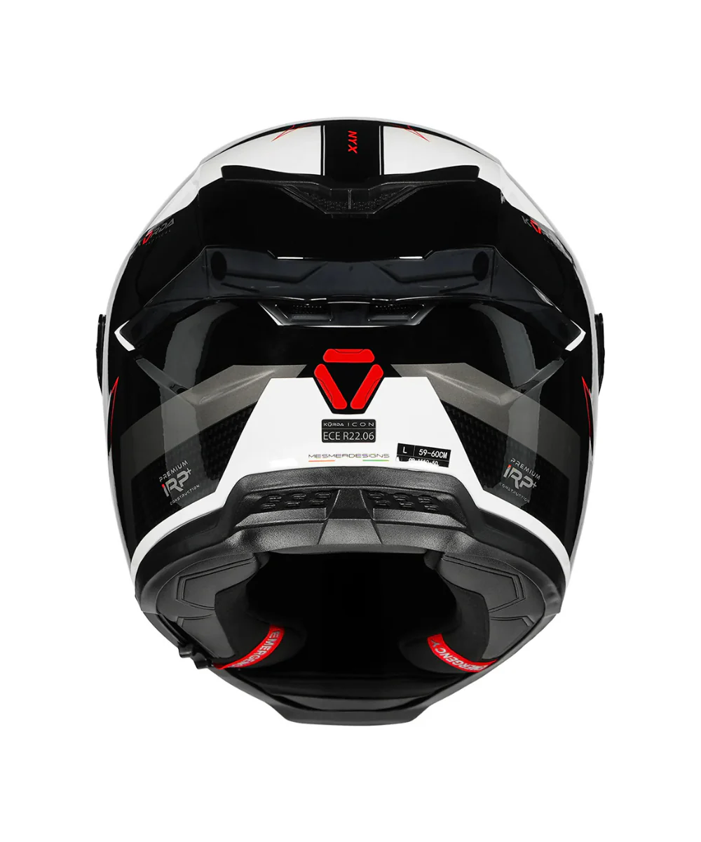 Korda Icon NYX Helmet - Gloss Black White - Image 6
