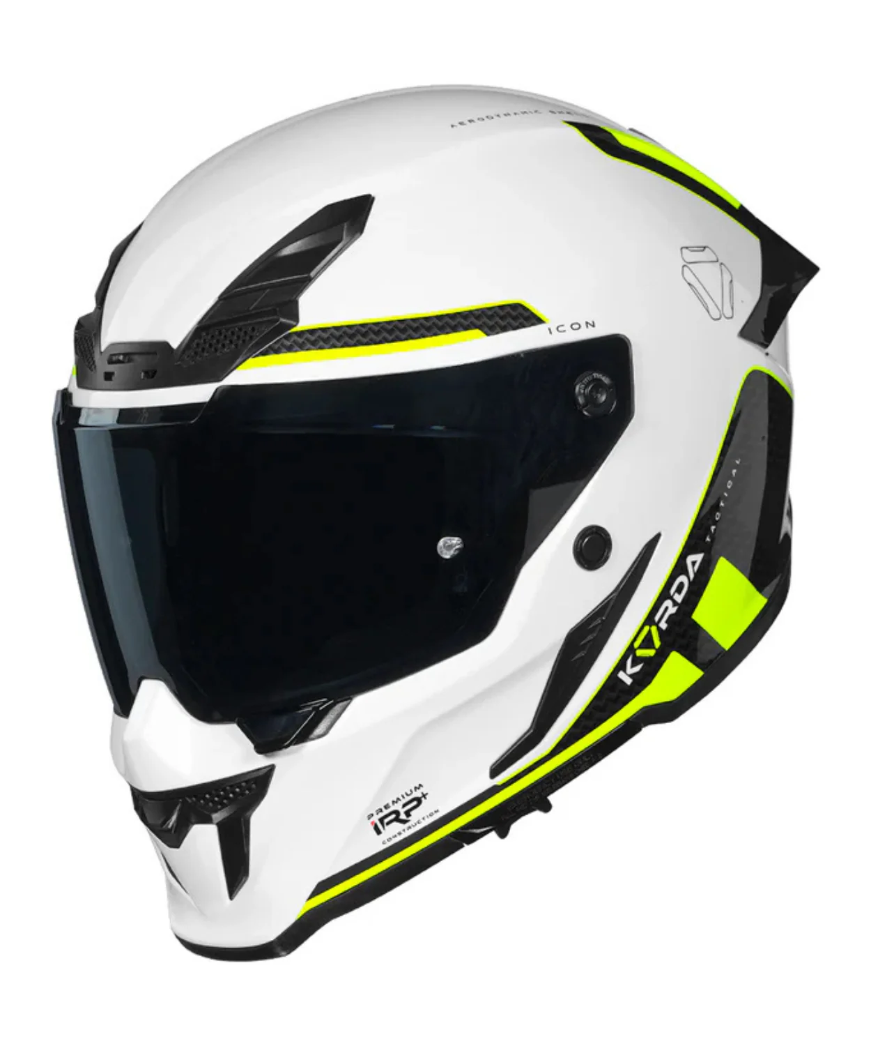 Korda Icon Tokio Helmet - Gloss White Fluorescent Yellow - Image 4