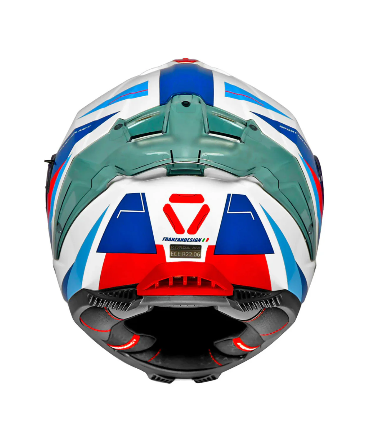 Korda Neo Titan Helmet - Gloss Blue Red White - Image 4
