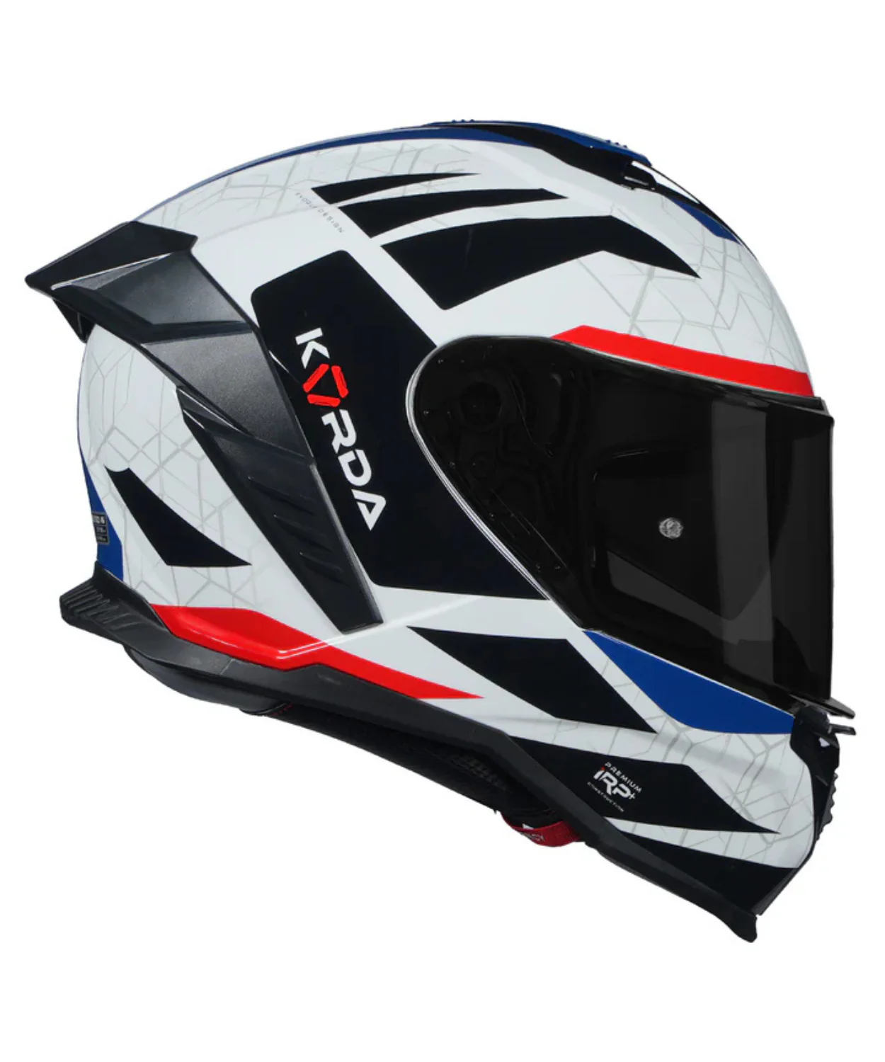 Korda Shockwave Evoque Helmet - Gloss White Red Blue - Image 2