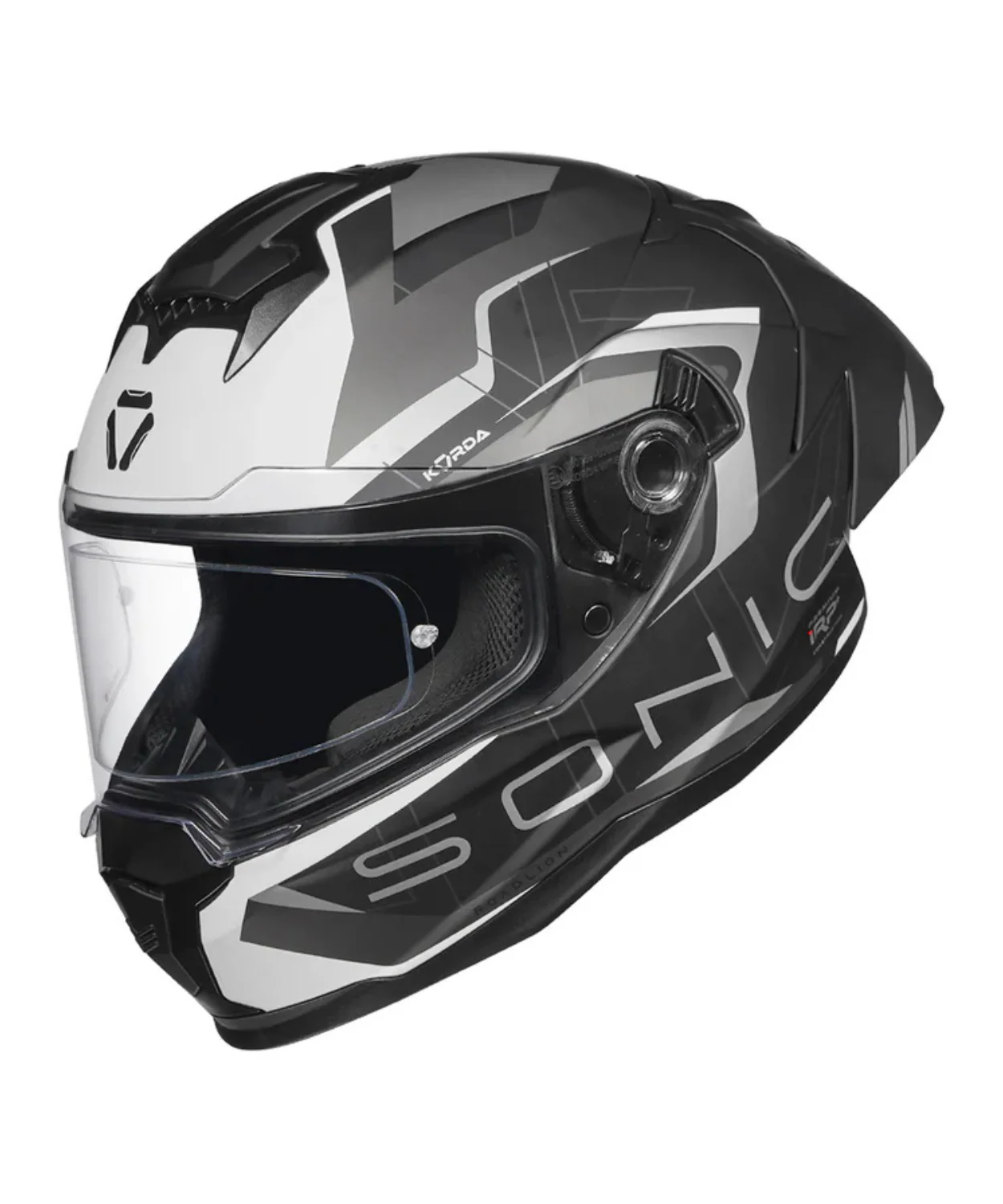 Korda Sonic GP Roadlion Helmet - Matt Black Grey - Image 4