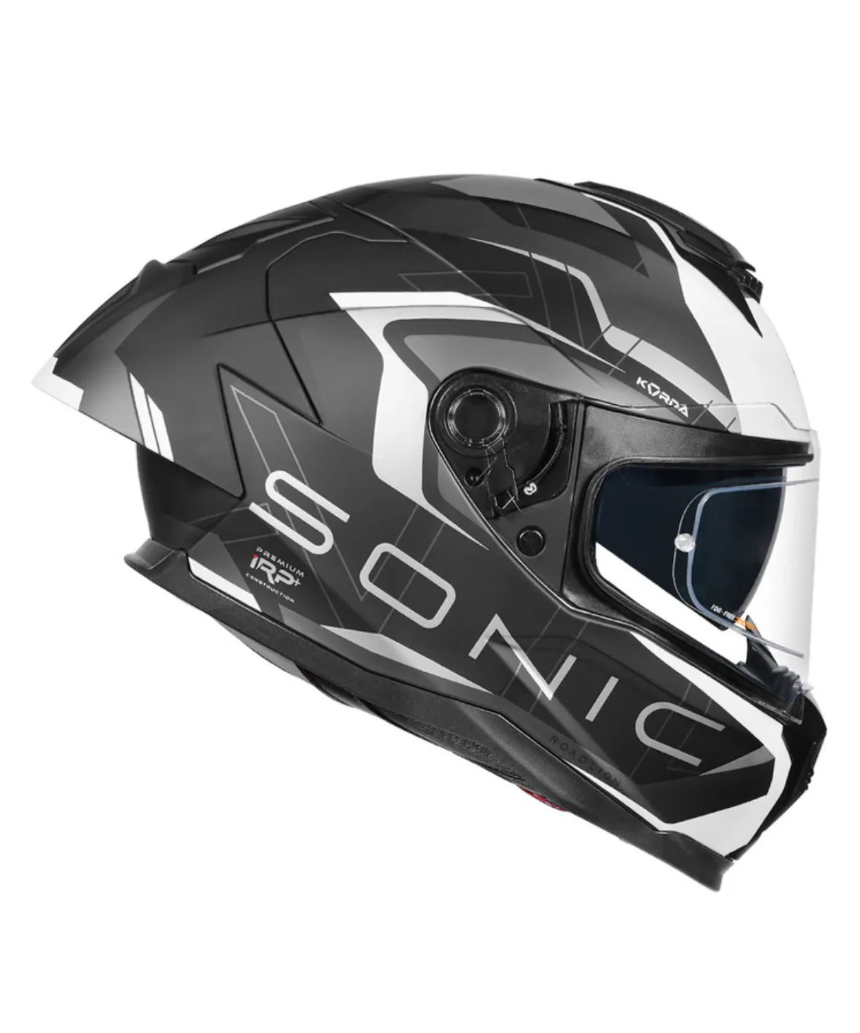 Korda Sonic GP Roadlion Helmet - Matt Black Grey - Image 6