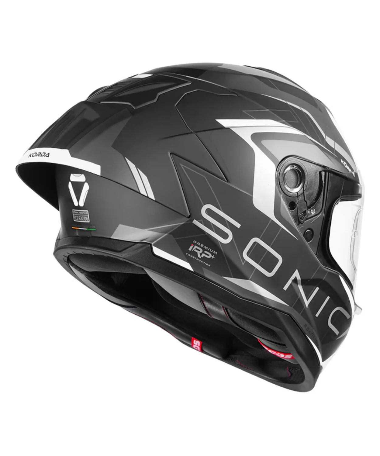 Korda Sonic GP Roadlion Helmet - Matt Black Grey - Image 7