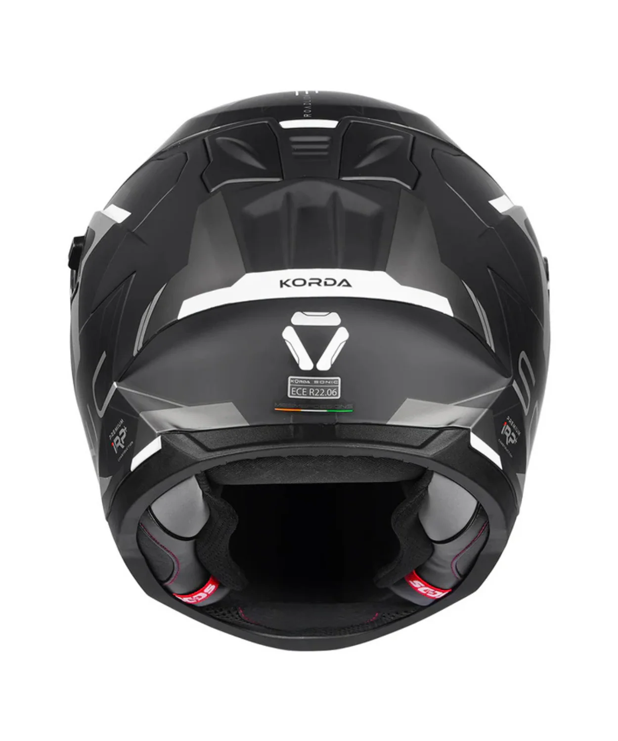Korda Sonic GP Roadlion Helmet - Matt Black Grey - Image 8