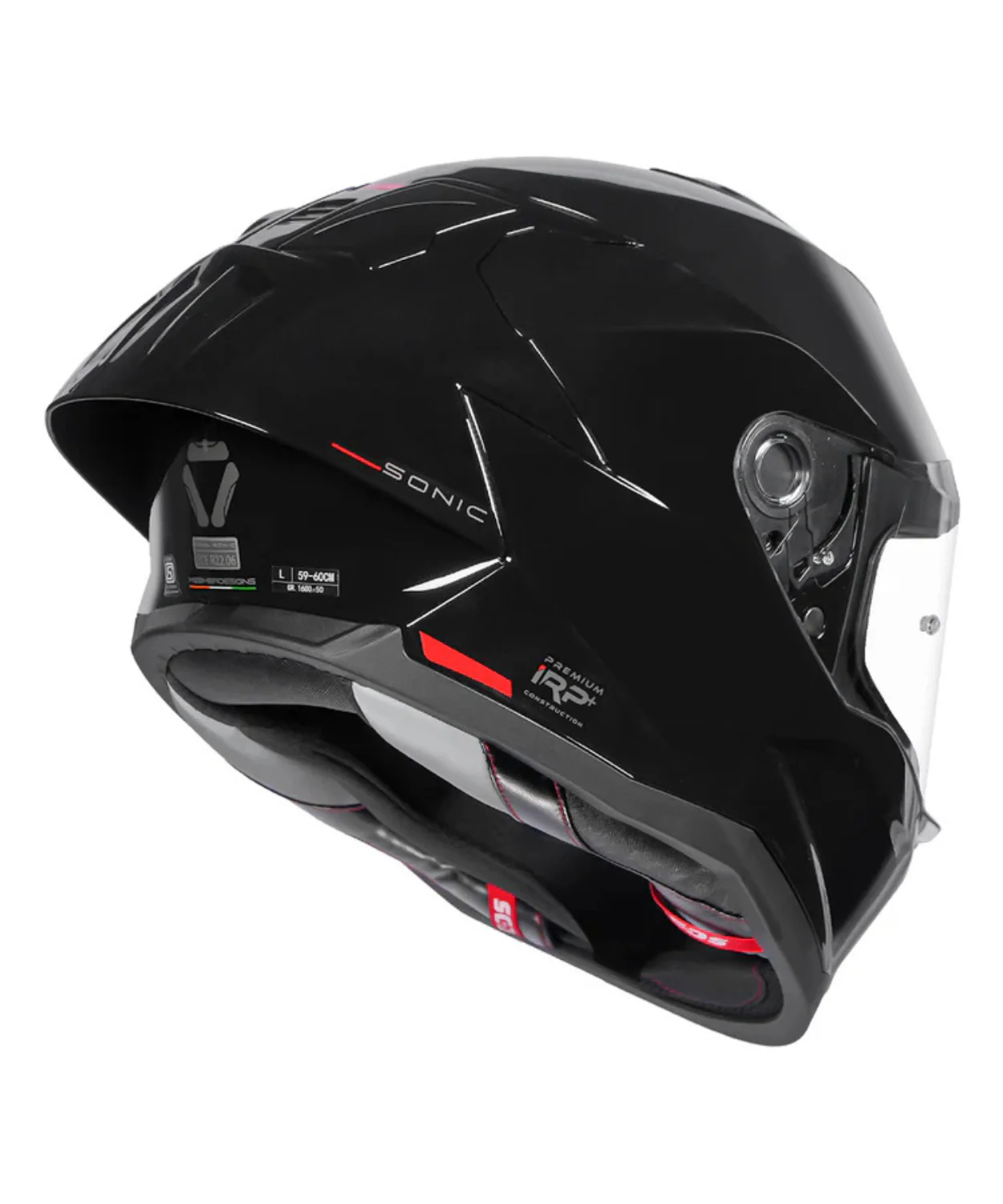Korda Sonic GP Solid Helmet - Gloss Black - Image 6