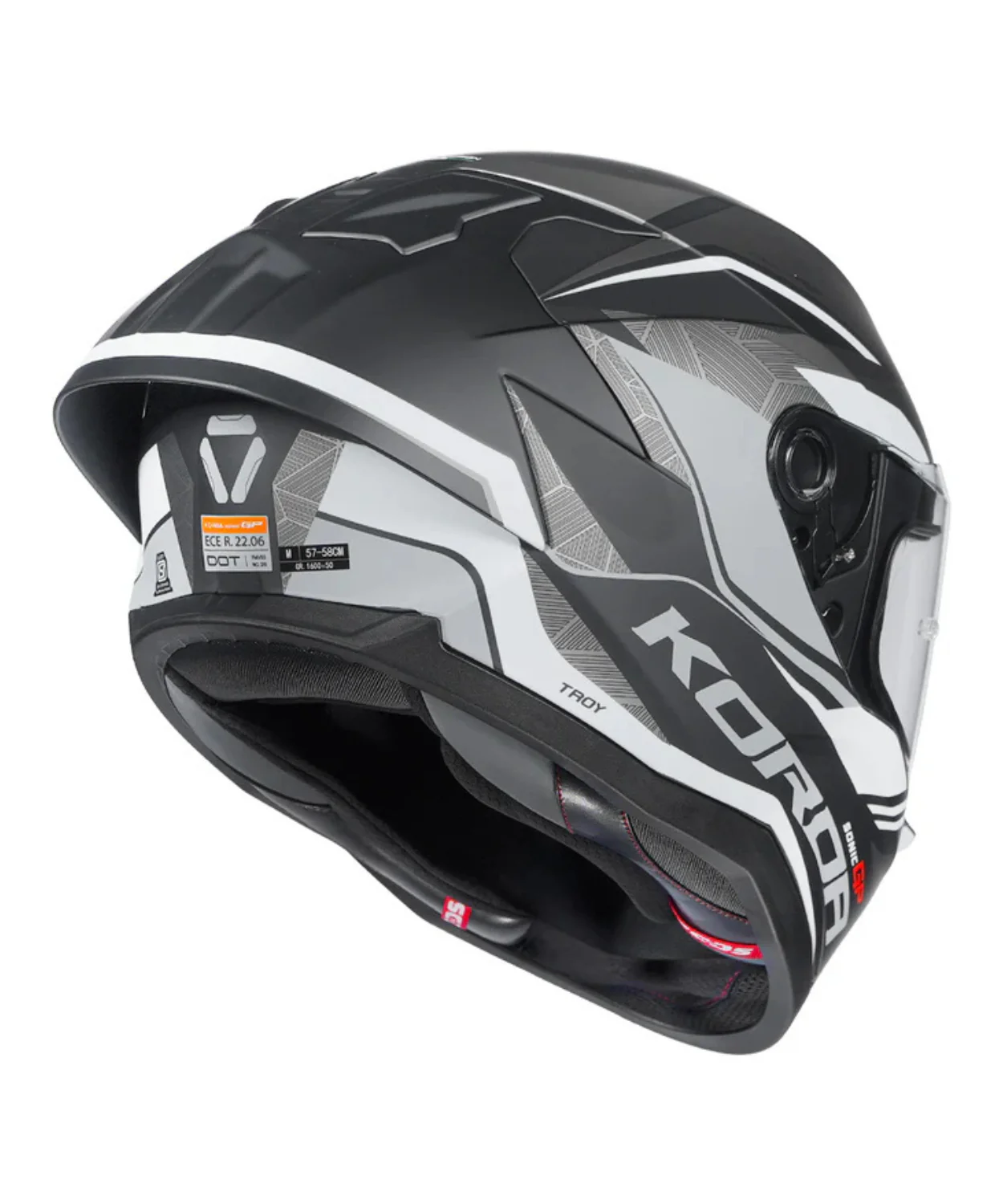 Korda Sonic GP Troy Helmet - Matt Grey - Image 5