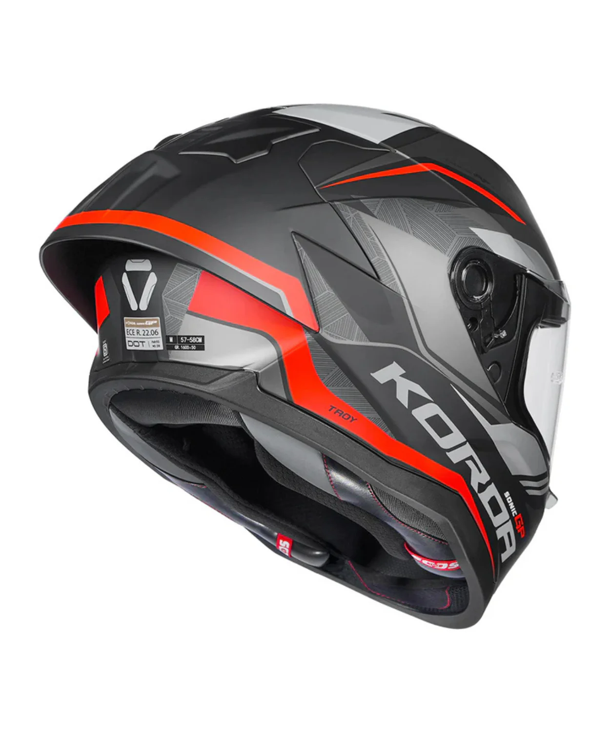 Korda Sonic GP Troy Helmet - Matt Red - Image 6