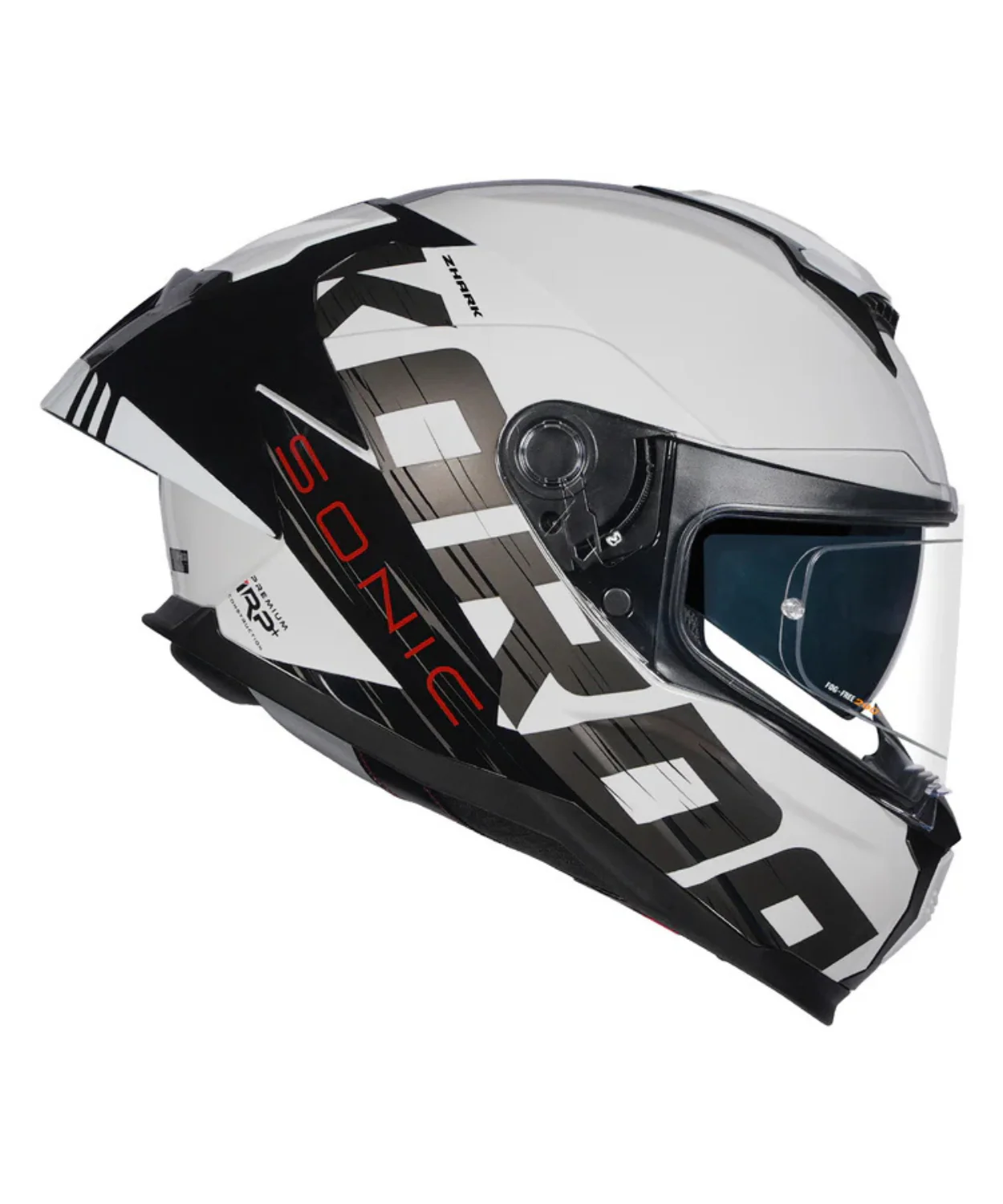 Korda Sonic GP Zhark Helmet - Gloss White Black - Image 4