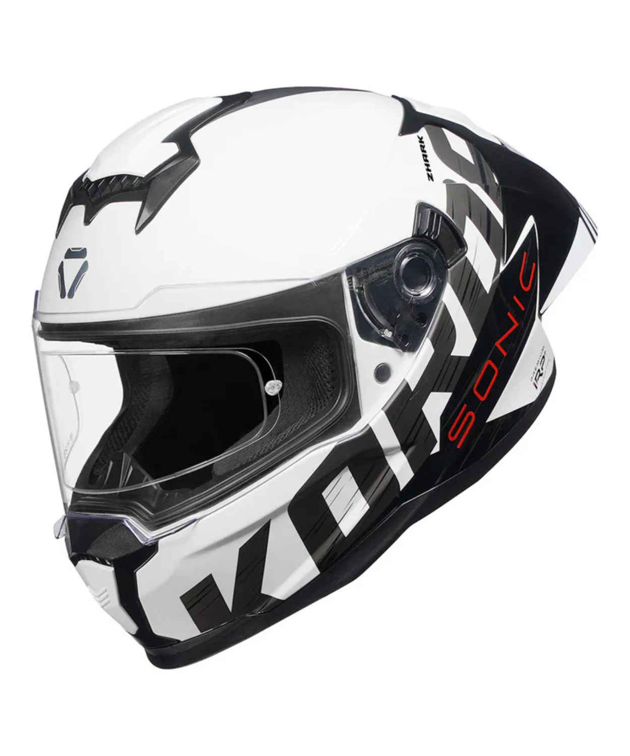 Korda Sonic GP Zhark Helmet - Gloss White Black - Image 6