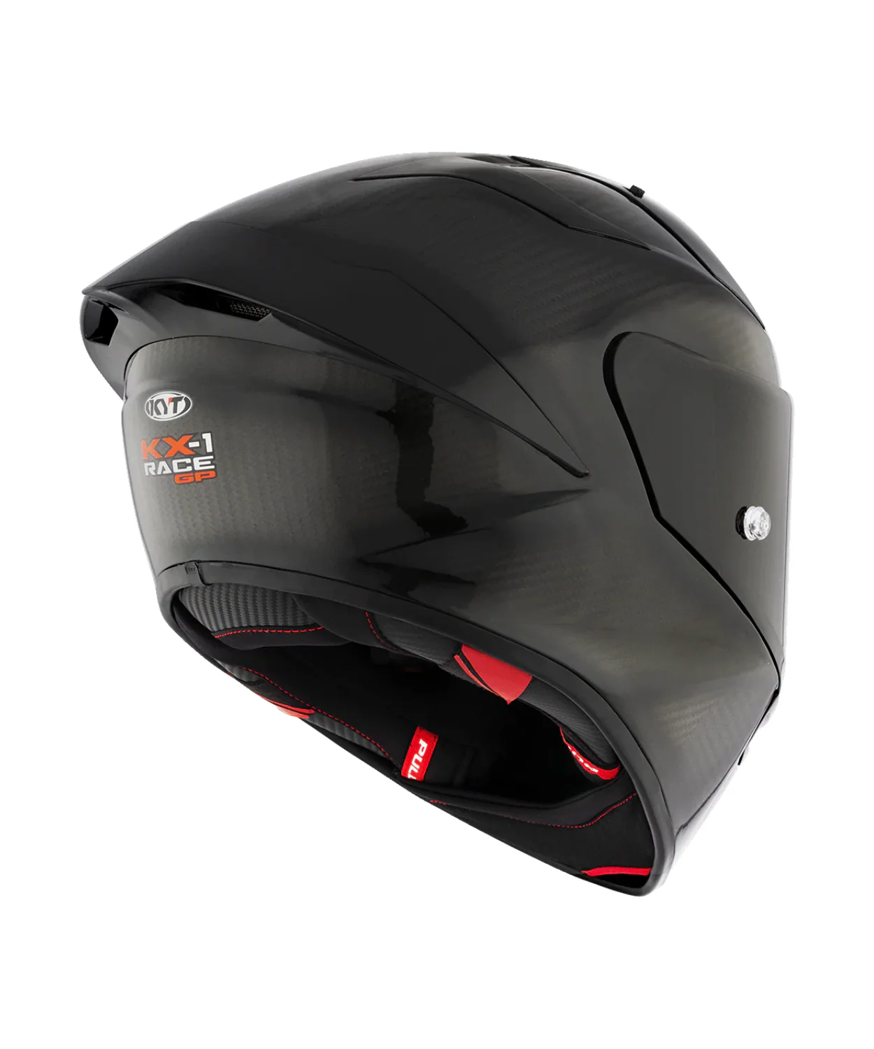 KYT KX1 RACE GP Solid Carbon Fiber Helmet (ECE 22.06) - Gloss Black - Image 6