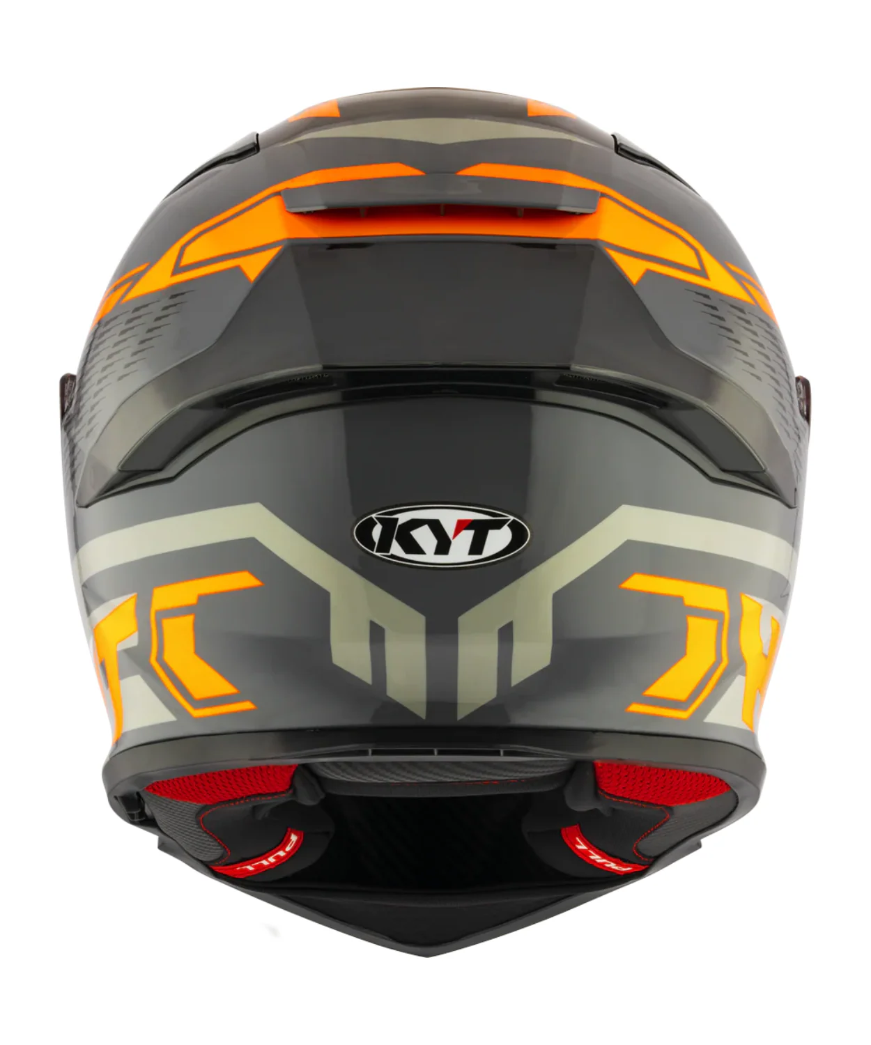 KYT R2R Pro Octane Full Face Helmet - Gloss Black Orange - Image 6