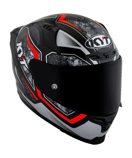 KYT Striker 2V #01 Full Face Helmet - Gloss Black Red - Image 4