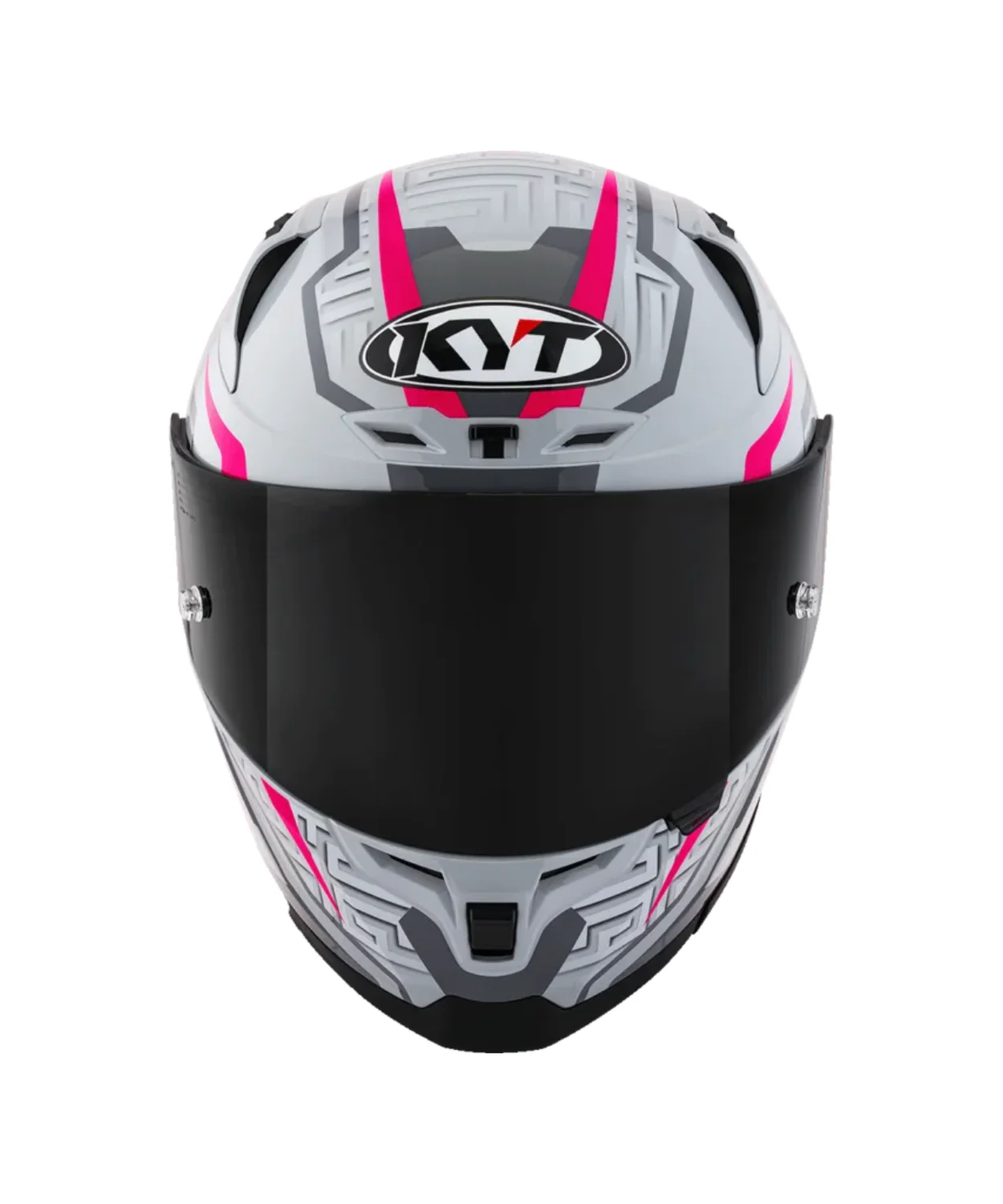 KYT Striker 2V #02 Asphalt Full Face Helmet - Gloss Grey Fuxia - Image 3