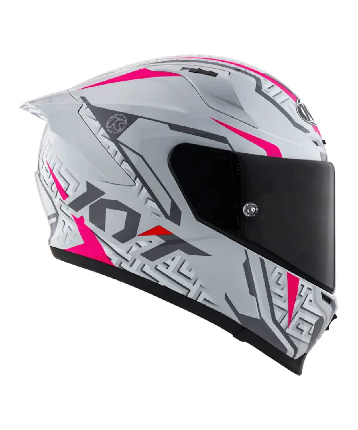 KYT Striker 2V #02 Asphalt Full Face Helmet - Gloss Grey Fuxia - Image 5