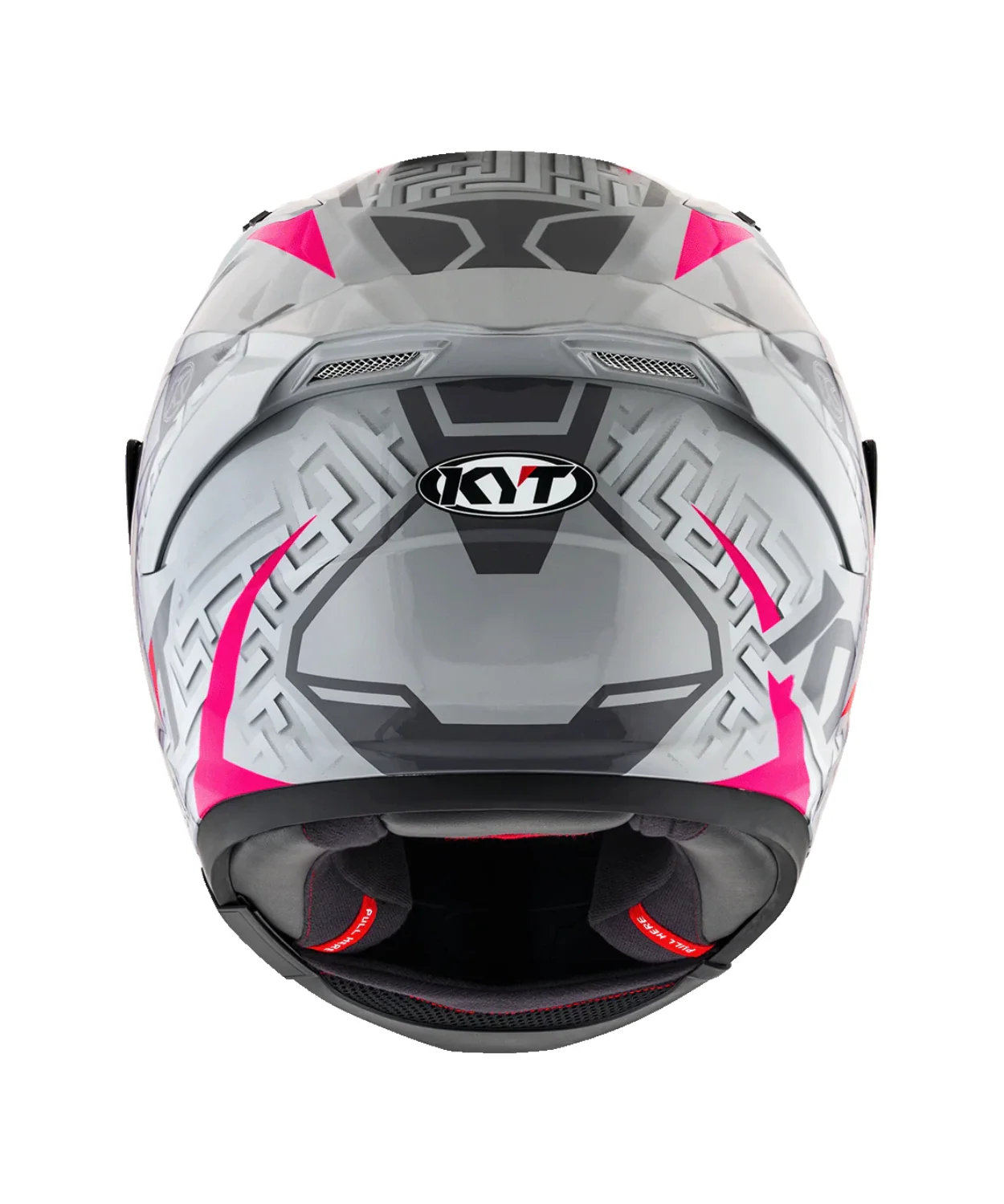KYT Striker 2V #02 Asphalt Full Face Helmet - Gloss Grey Fuxia - Image 7