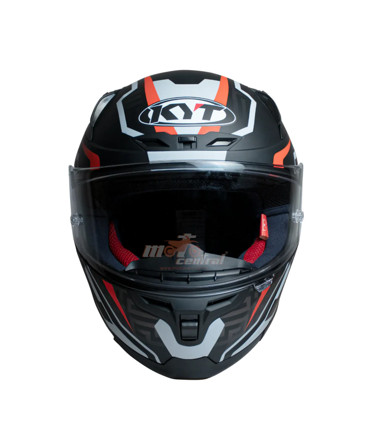 KYT Striker 2V #02 Helmet - Matt Black Red - Image 3