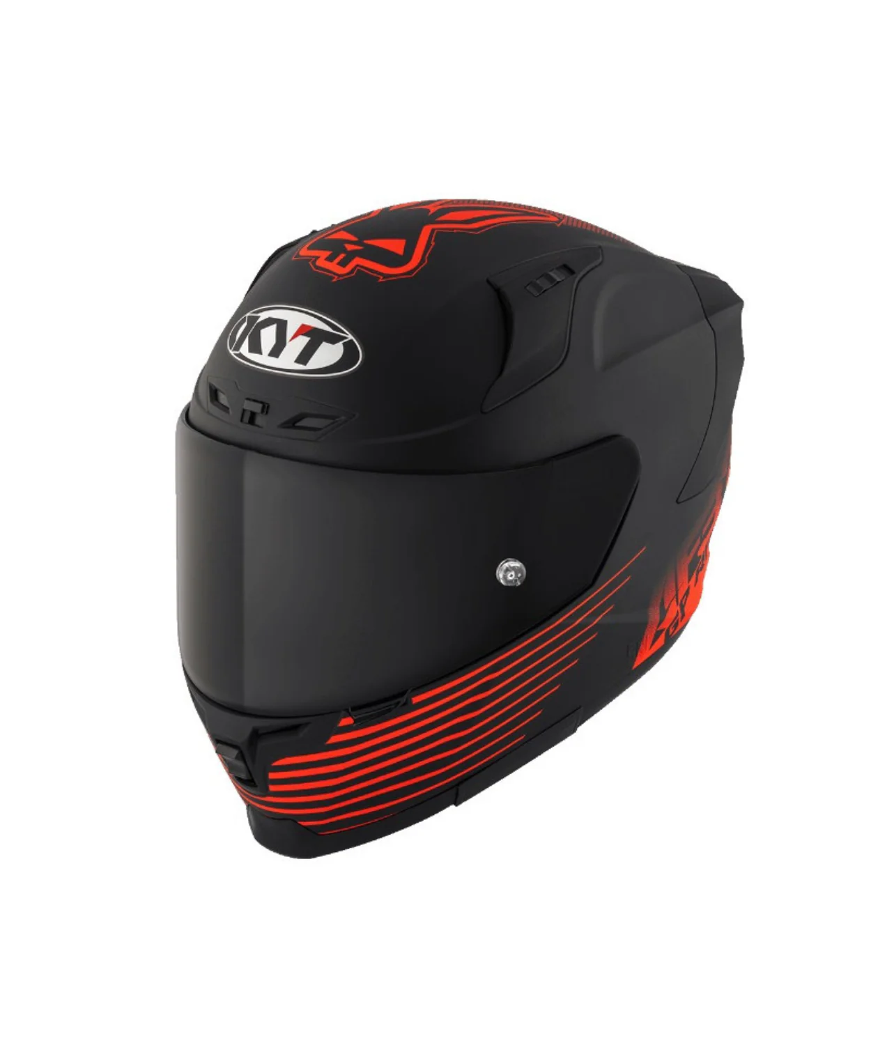 KYT Striker 2V AF37 Livery Full Face Helmet - Matt Black Red - Image 2