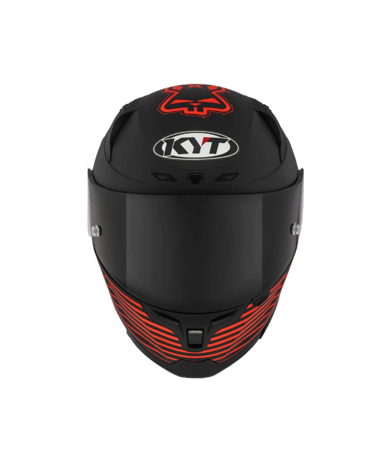 KYT Striker 2V AF37 Livery Full Face Helmet - Matt Black Red - Image 3