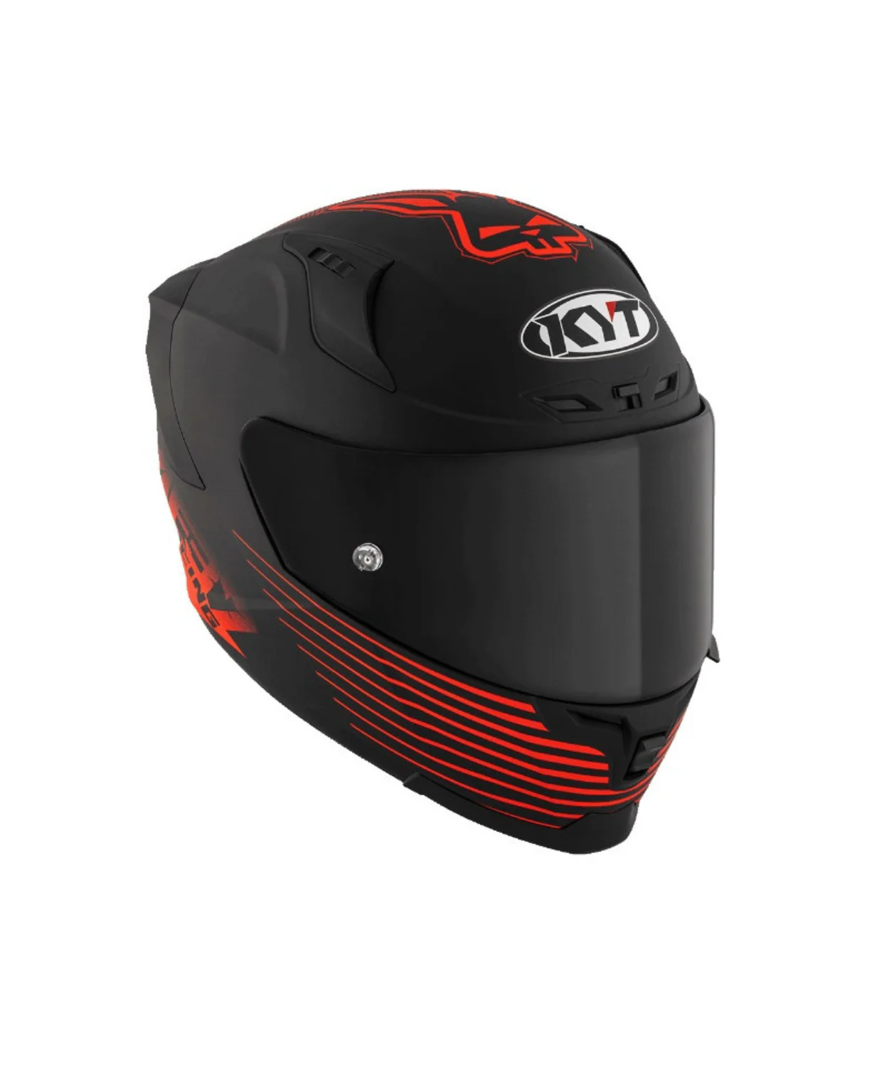 KYT Striker 2V AF37 Livery Full Face Helmet - Matt Black Red - Image 4