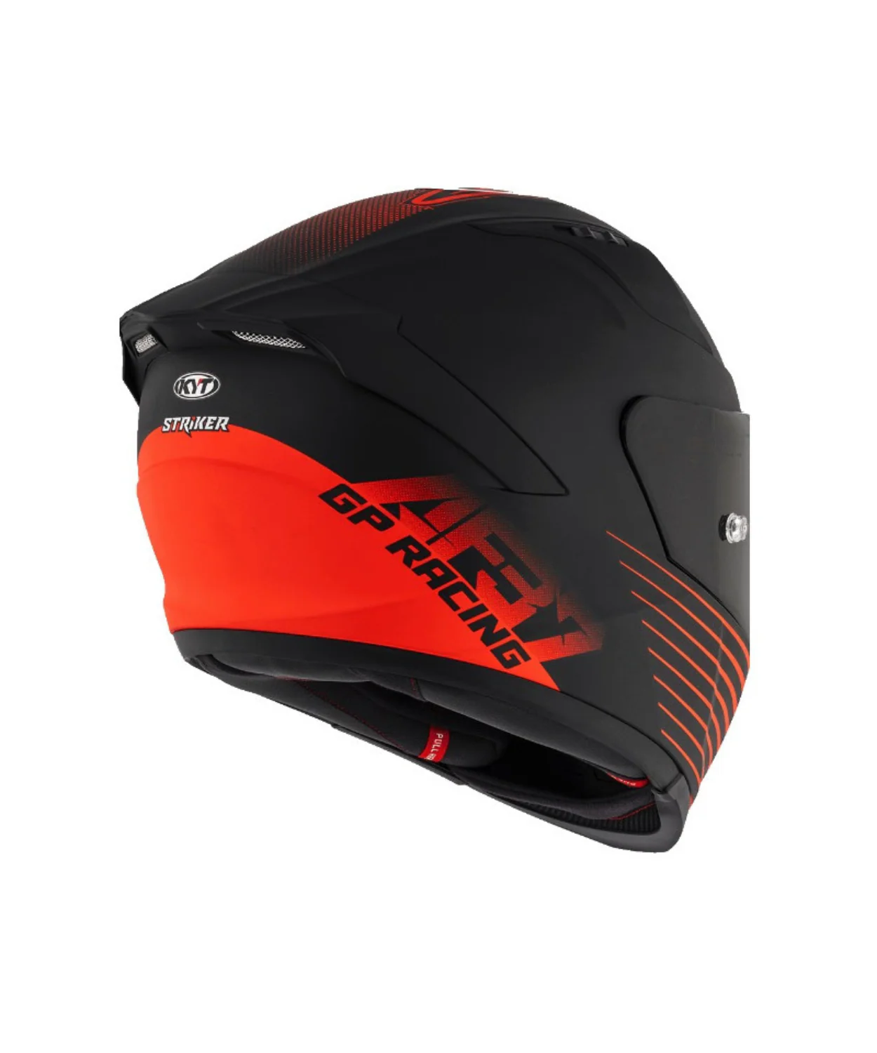 KYT Striker 2V AF37 Livery Full Face Helmet - Matt Black Red - Image 6