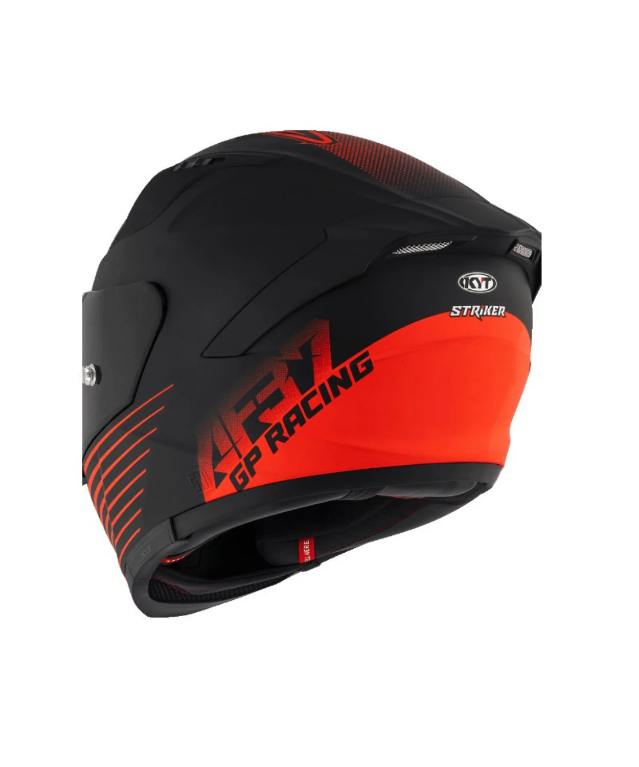 KYT Striker 2V AF37 Livery Full Face Helmet - Matt Black Red - Image 7