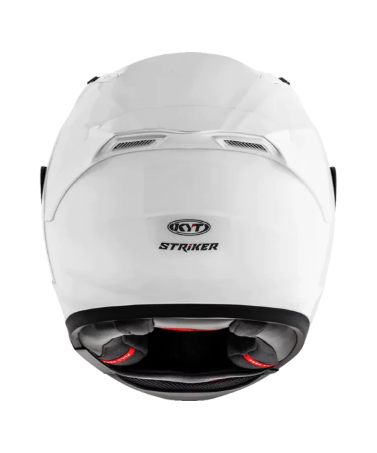 KYT Striker 2V Plain Full Face Helmet - Gloss White - Image 3