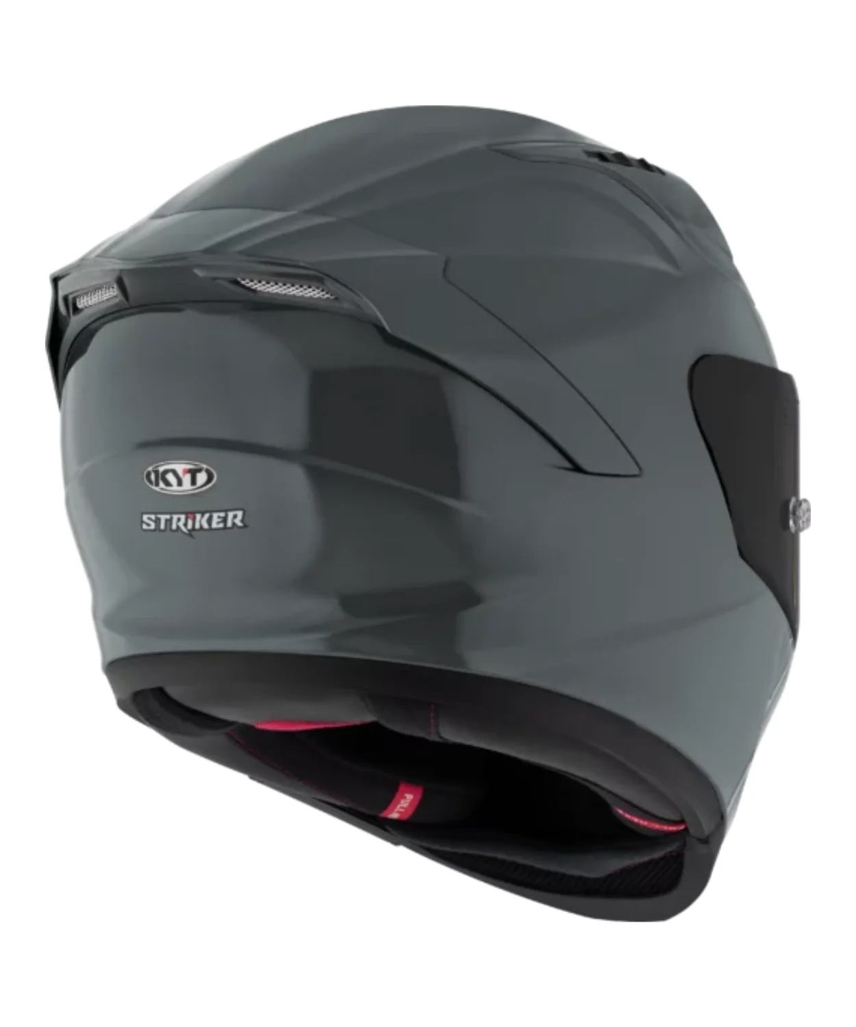 KYT Striker 2V Plain GRL Full Face Helmet - Gloss Grey - Image 6