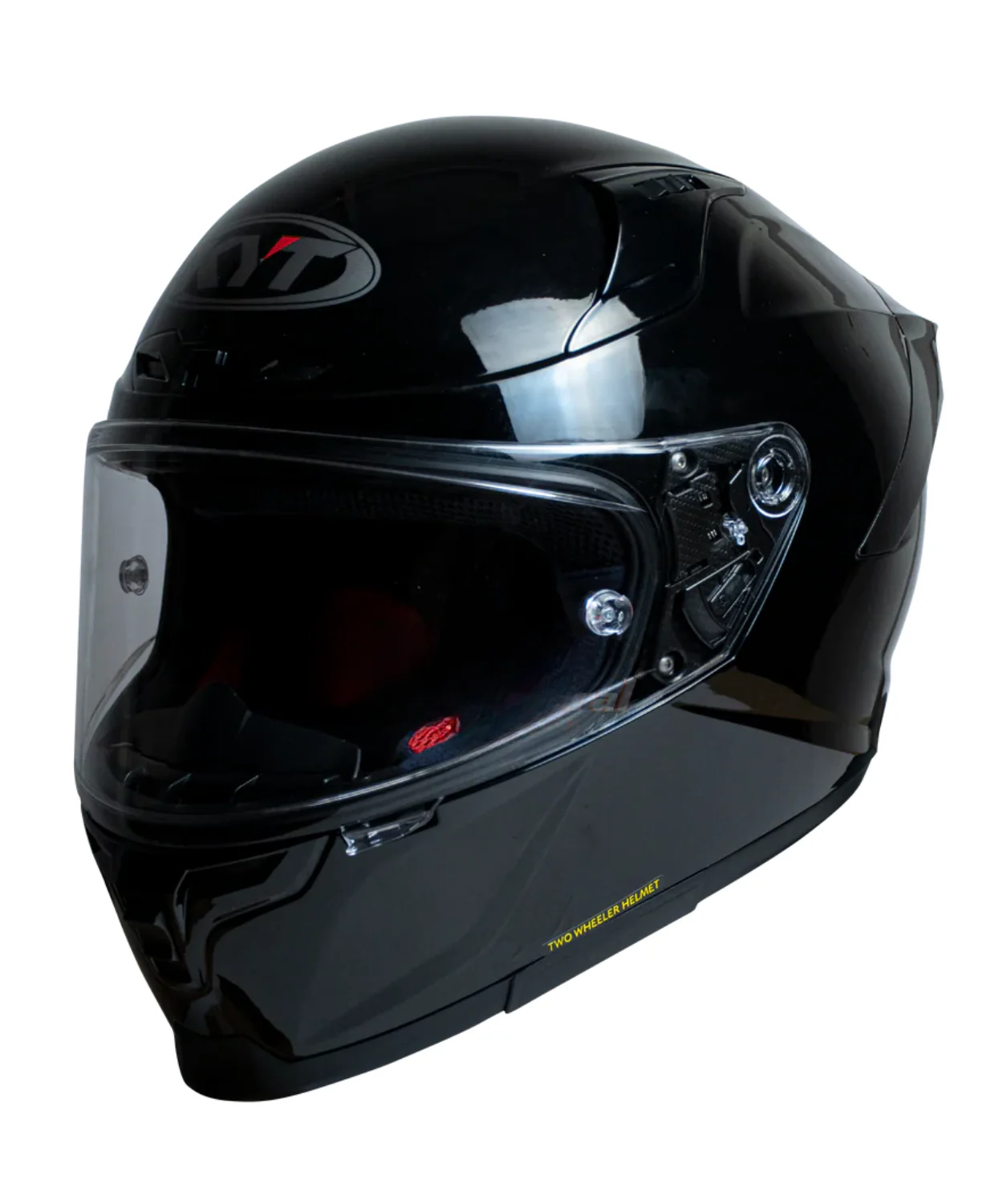 KYT Striker 2V Plain Helmet - Gloss Black - Image 4