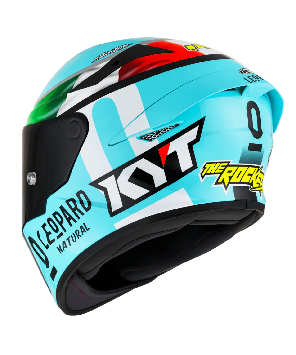 KYT TT-Revo Dennis Foggia Replica Helmet - Blue Red Green - Image 4