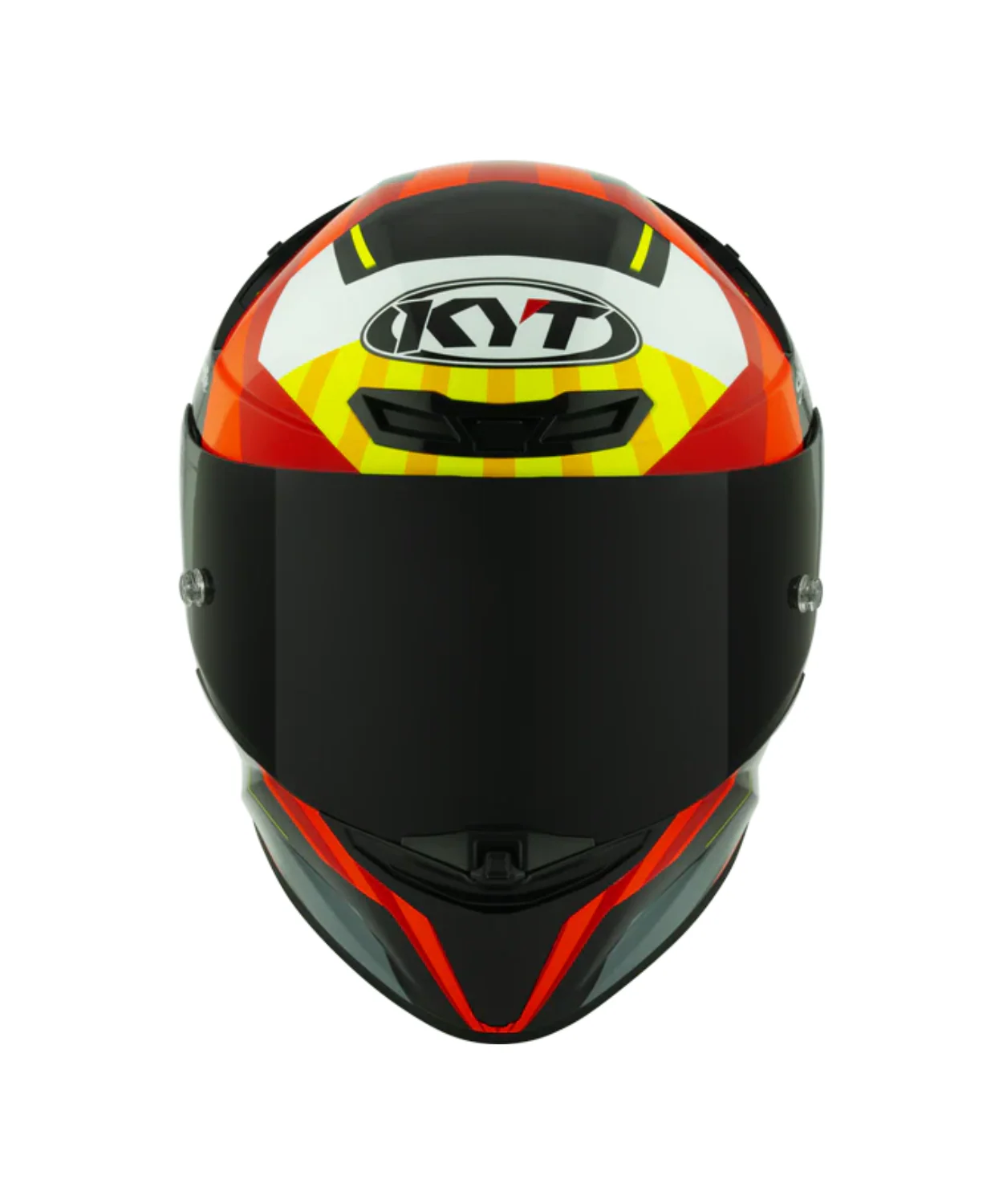 KYT TT-Revo Flux Helmet - Gloss Yellow Orange Grey - Image 7