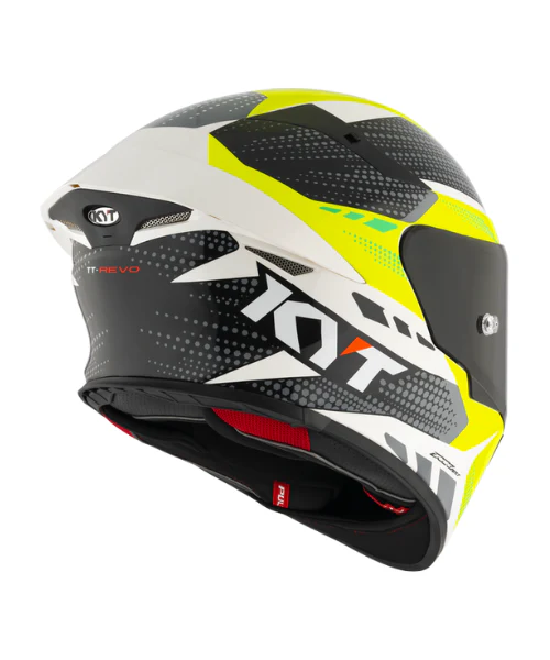 KYT TT-Revo Gear Helmet - Gloss Black Yellow - Image 6