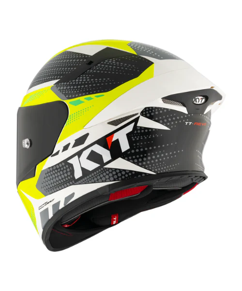 KYT TT-Revo Gear Helmet - Gloss Black Yellow - Image 8