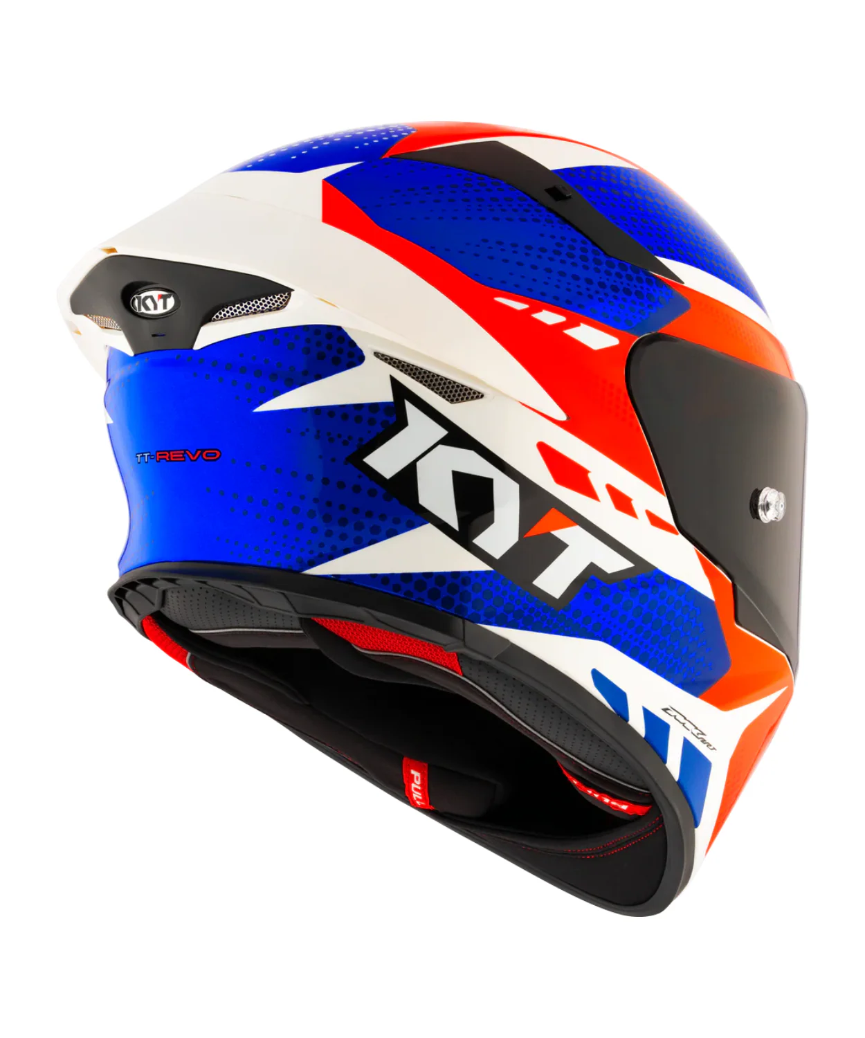 KYT TT-Revo Gear Helmet - Gloss Blue Red - Image 6