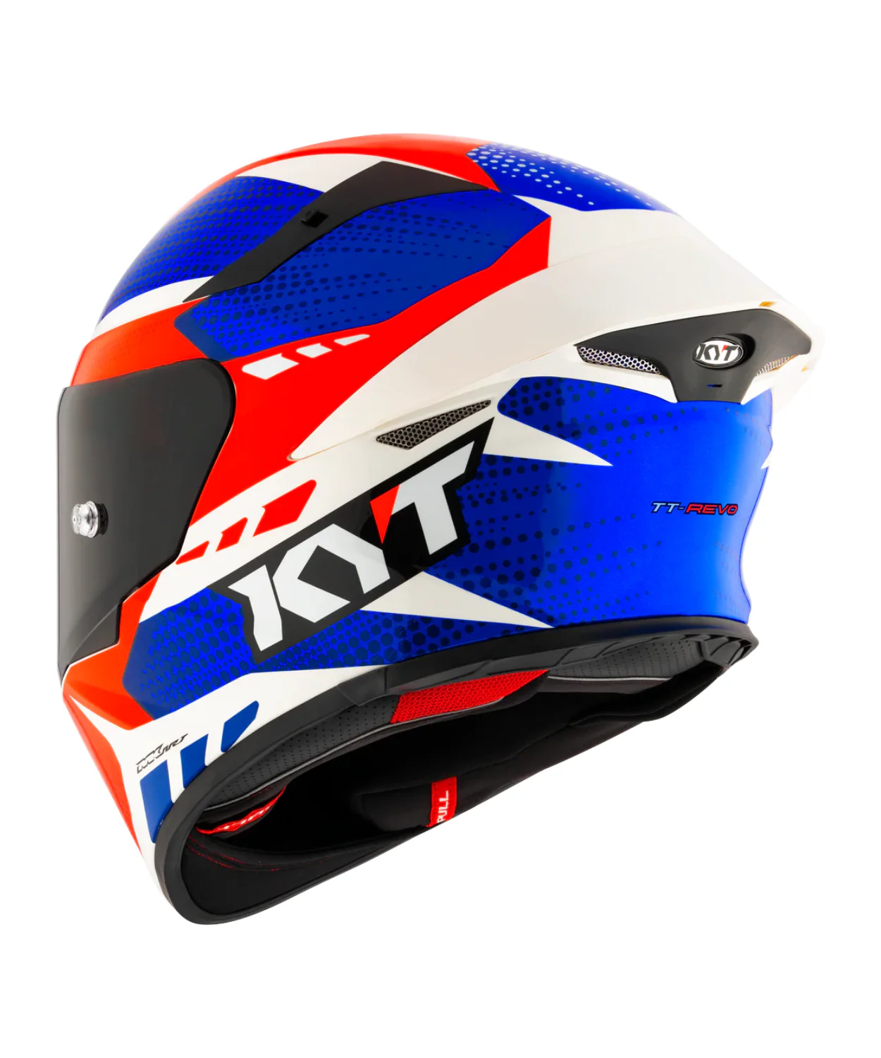 KYT TT-Revo Gear Helmet - Gloss Blue Red - Image 7