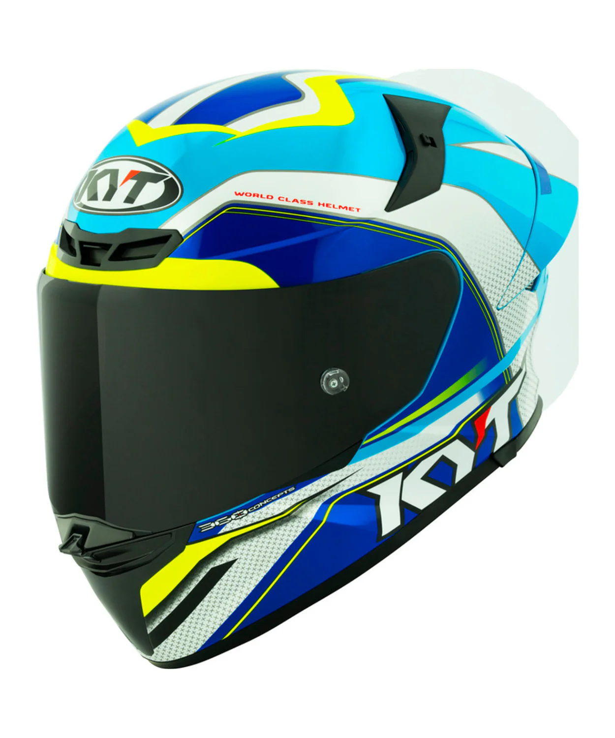 KYT TT-Revo Grand Prix Helmet - White Light Blue - Image 3
